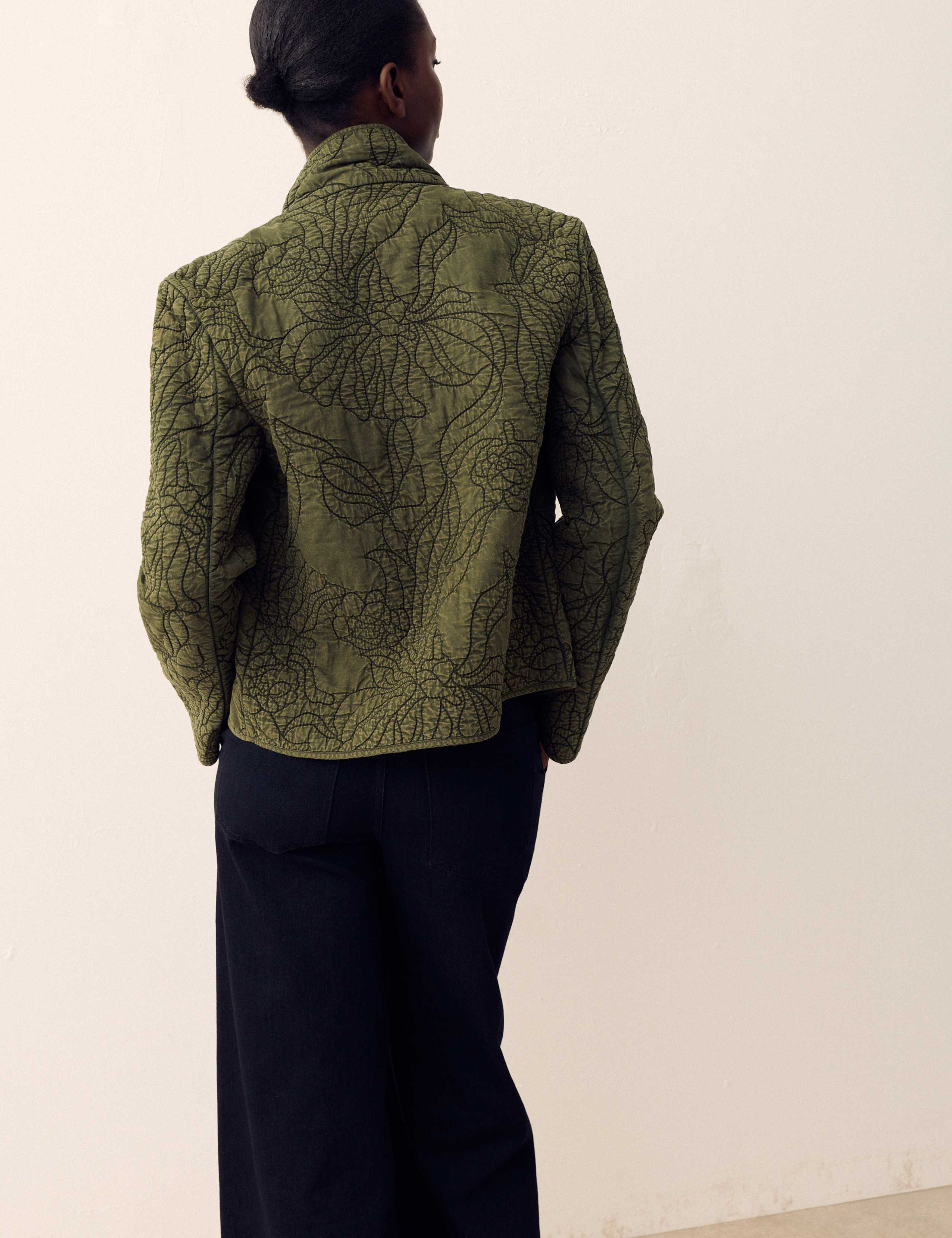 Embroidered Quilted Funnel Neck Jacket 4 of 6