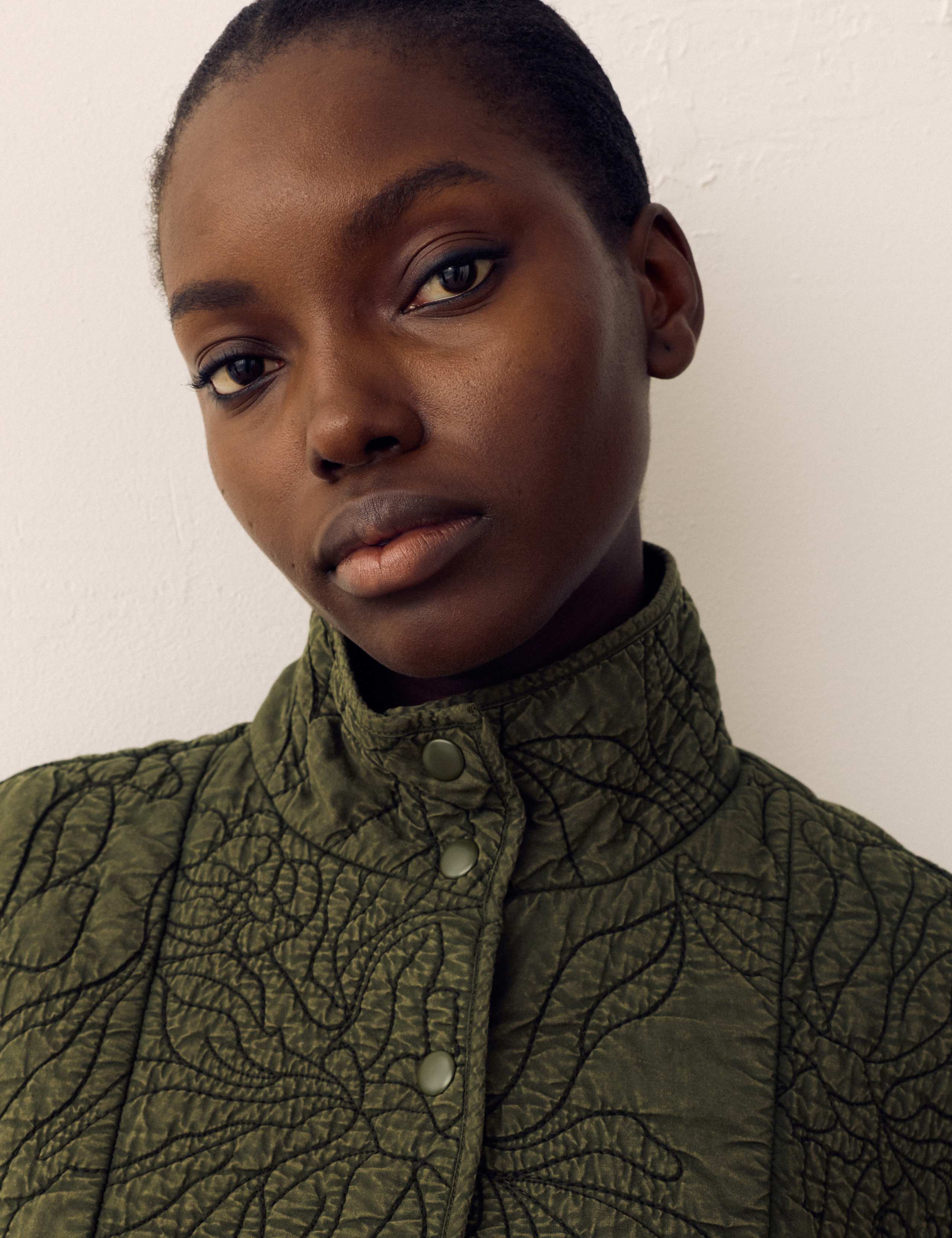 Embroidered Quilted Funnel Neck Jacket 6 of 6