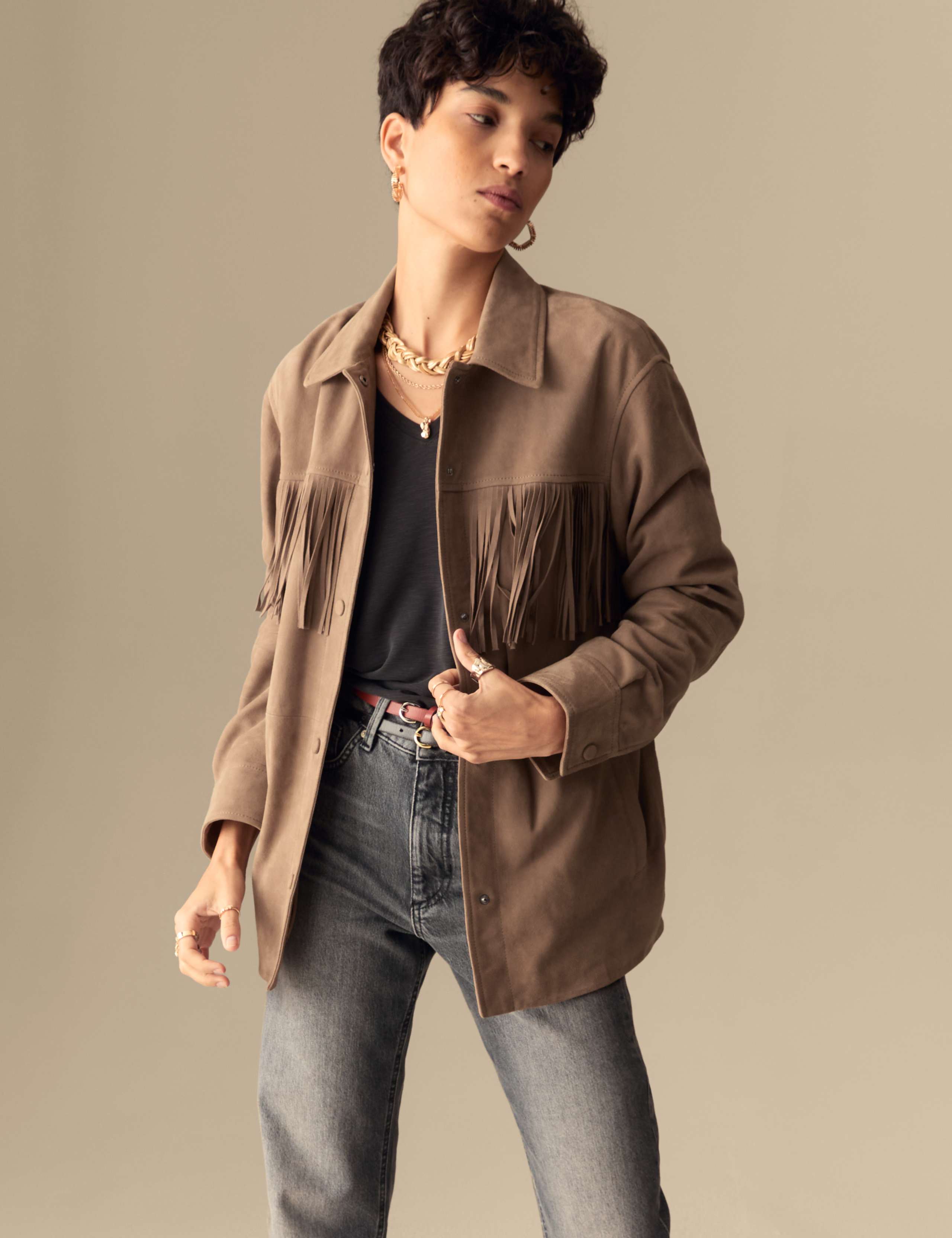 Suede Fringe Jacket 6 of 7