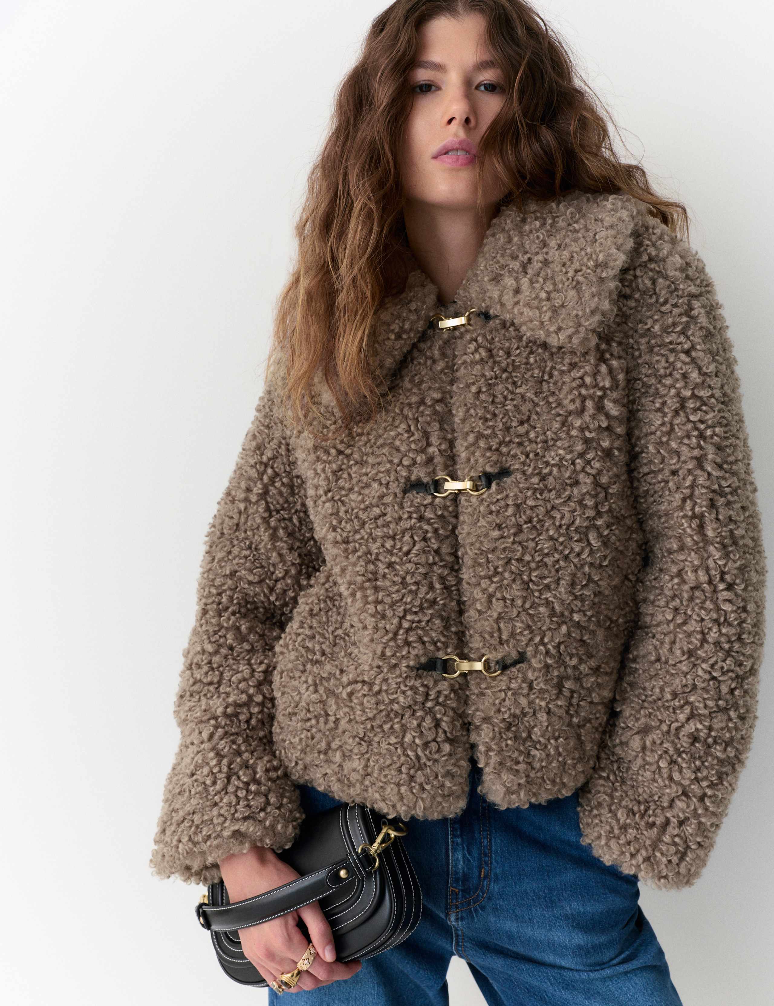 Faux Fur Collared Cropped Coat 4 of 6