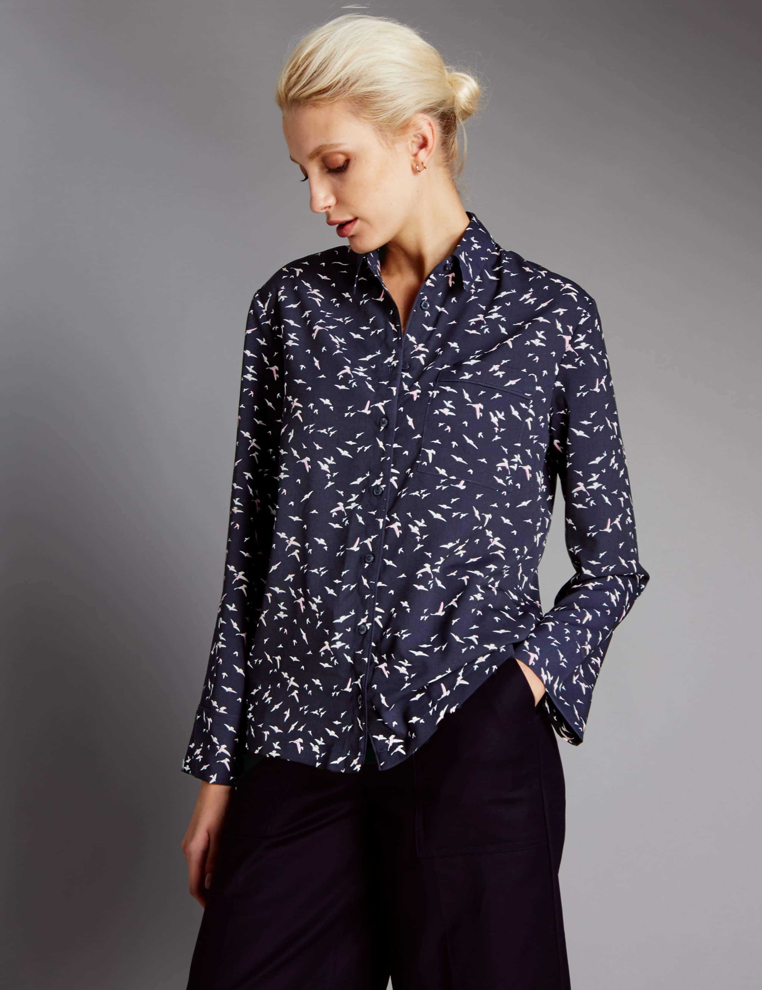 Bird Print Blouse 1 of 3