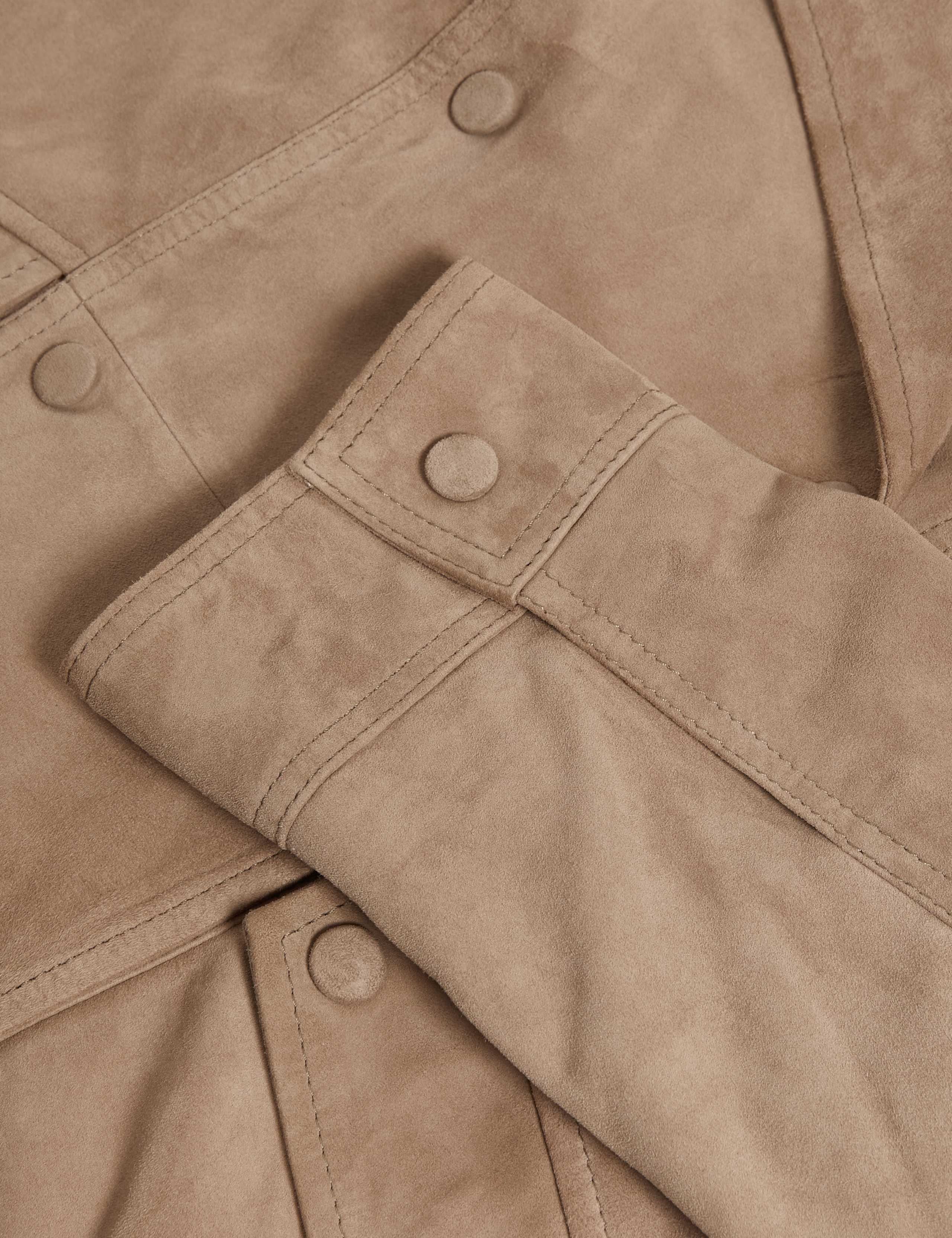 Suede Collared Biker Jacket 7 of 7