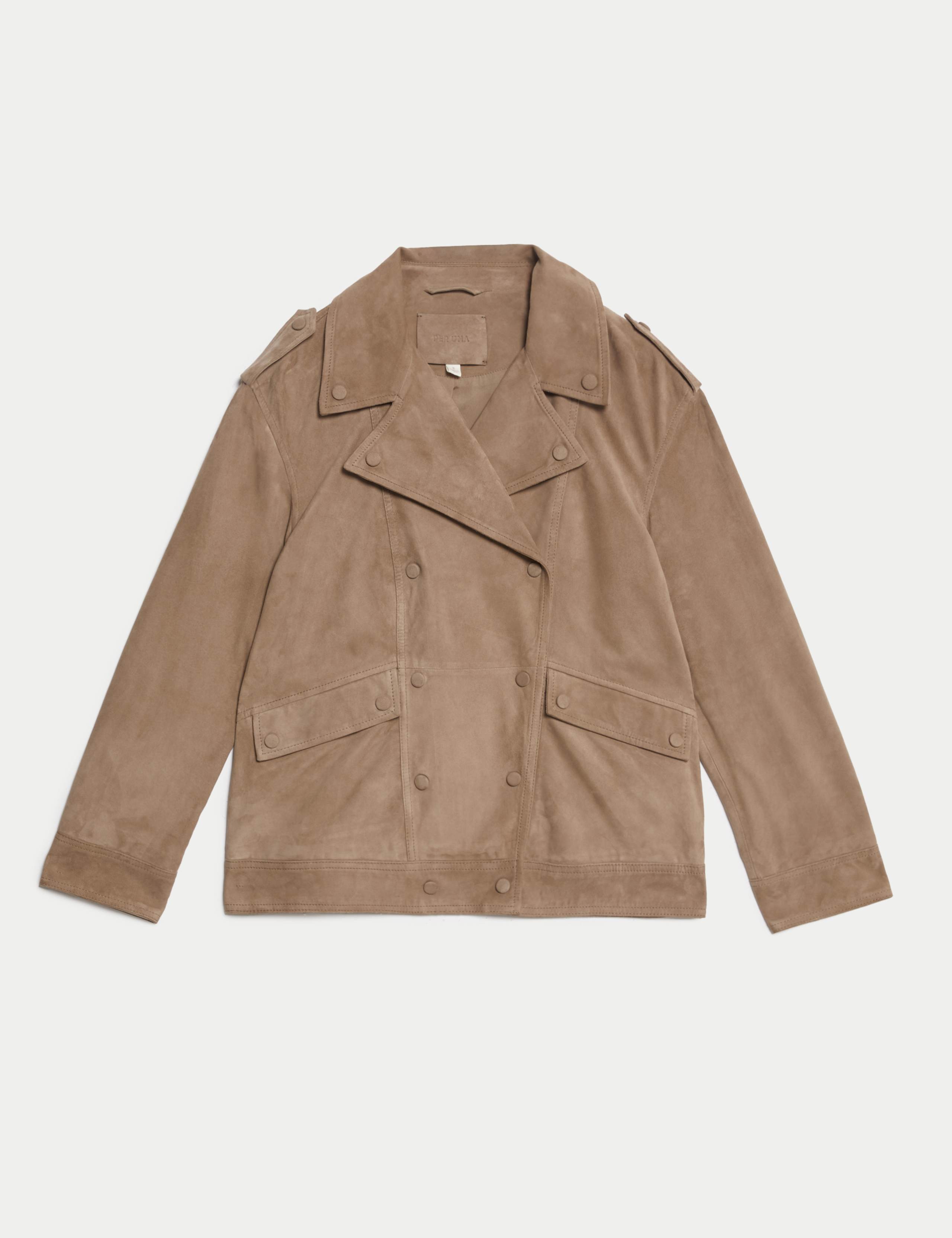 Suede Collared Biker Jacket 2 of 7