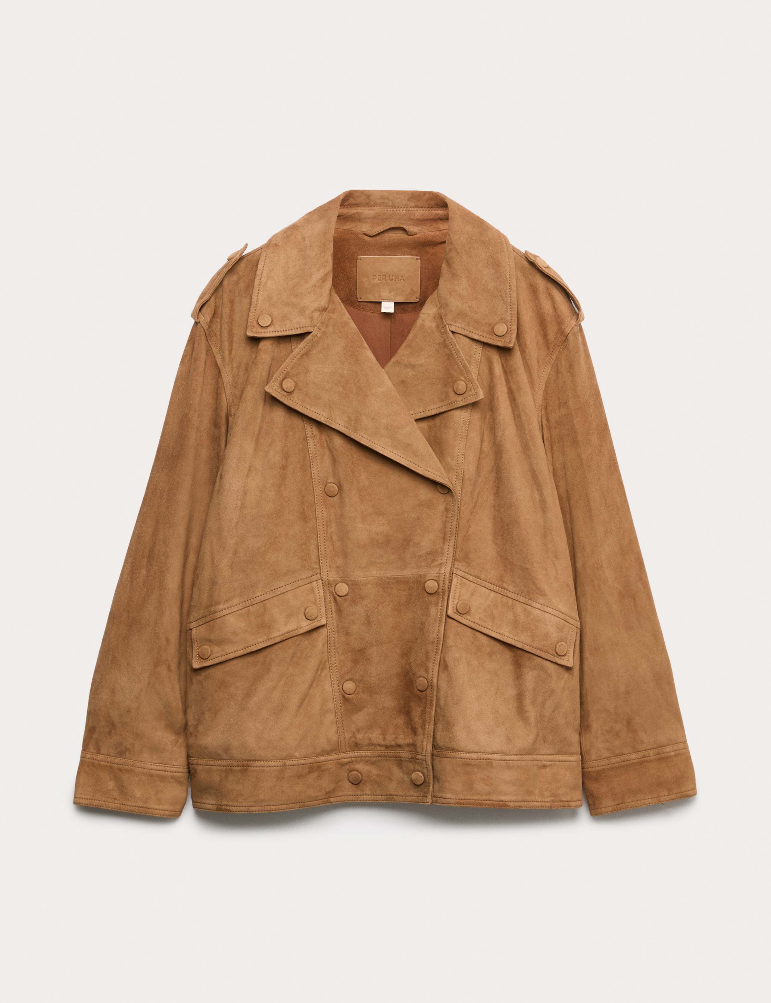 Suede Collared Biker Jacket 2 of 5