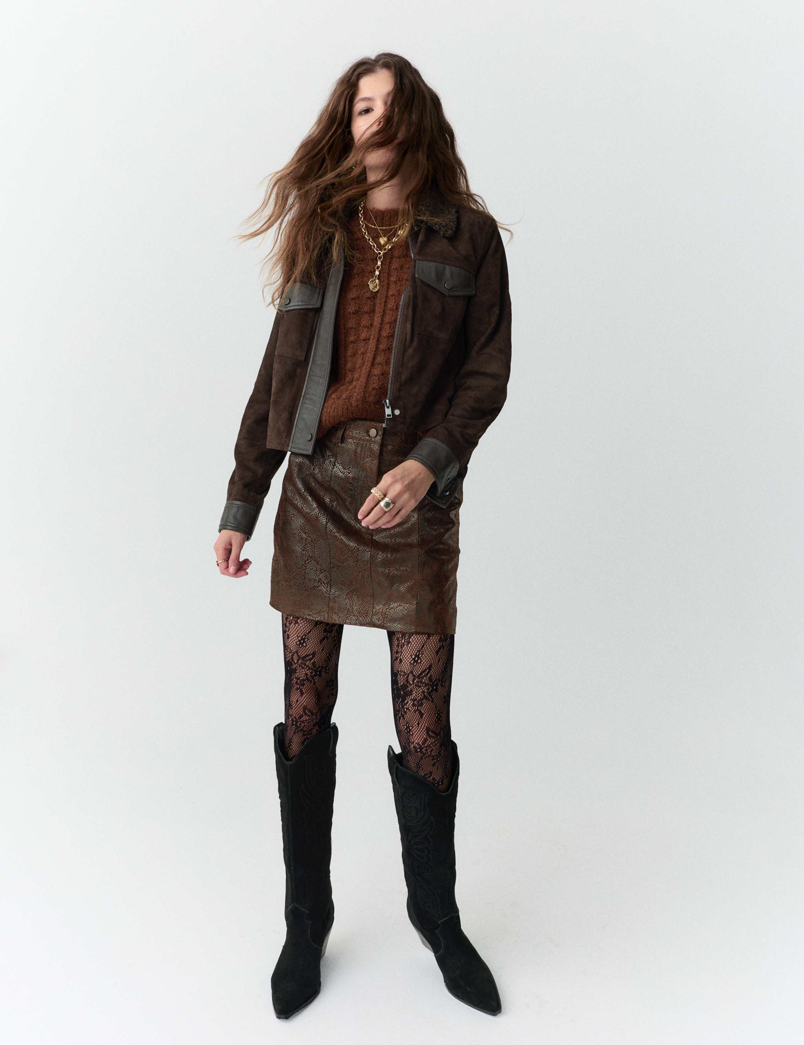 Pure Suede Borg Collared Jacket 3 of 5