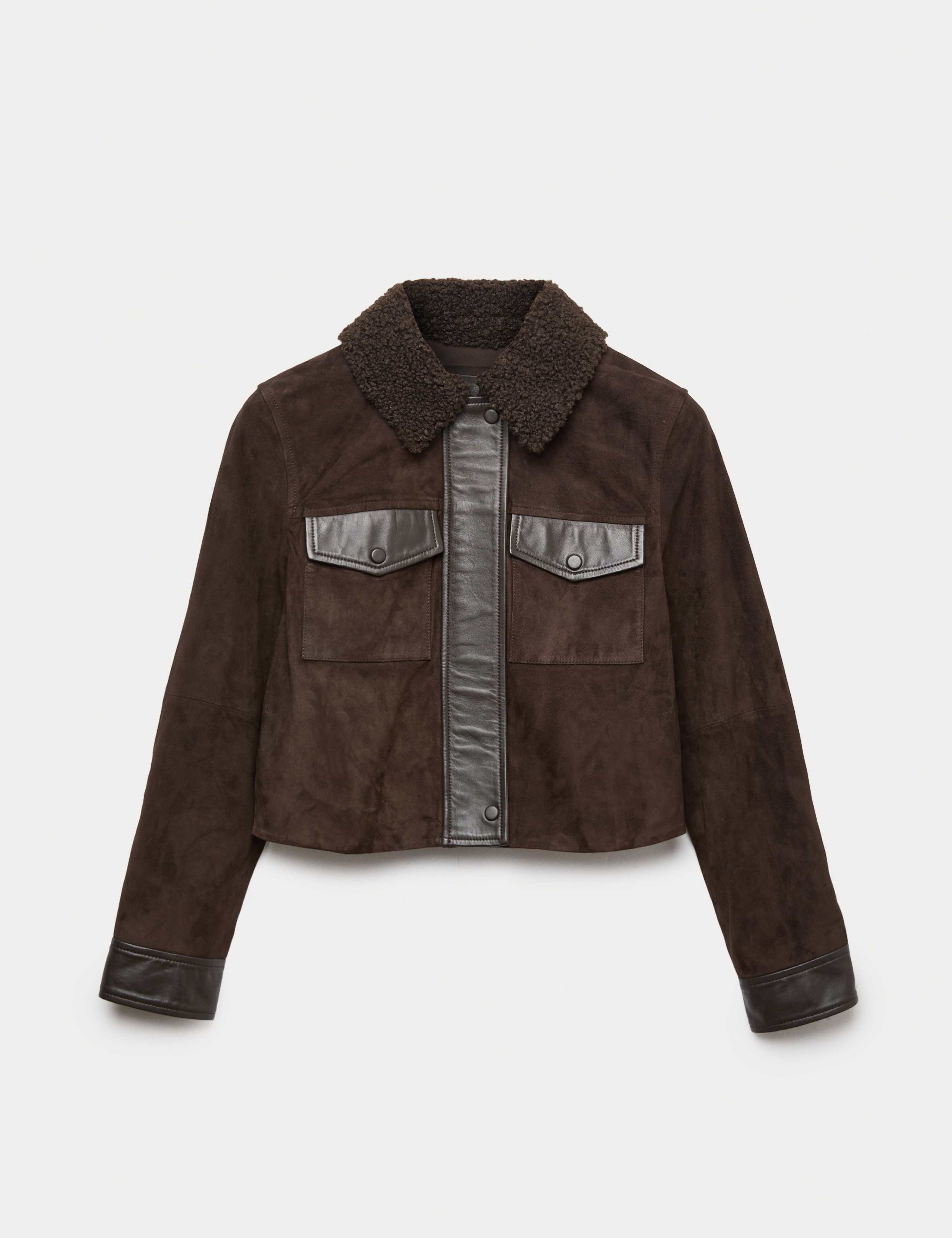Pure Suede Borg Collared Jacket 2 of 5