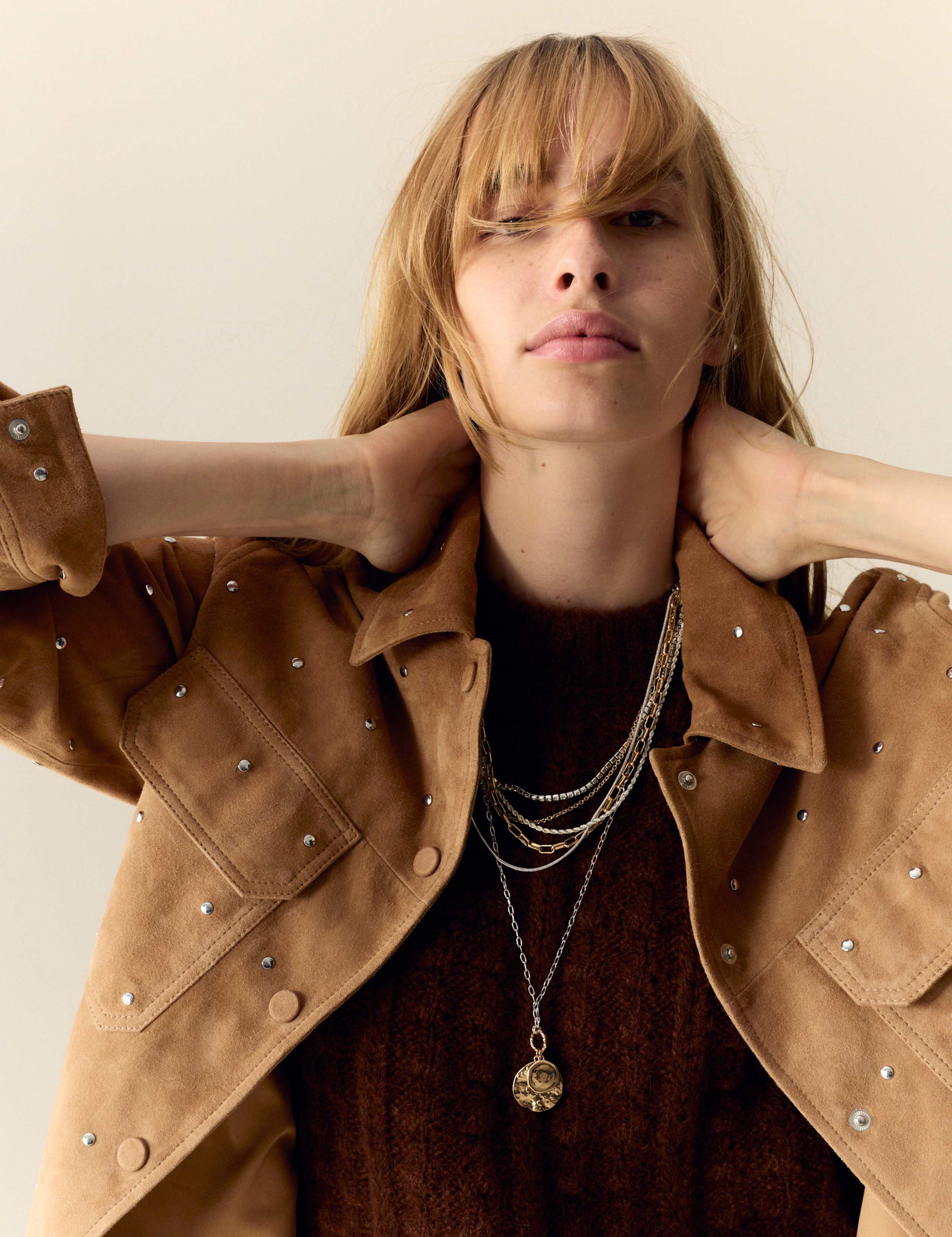 Suede Studded Shacket 3 of 7
