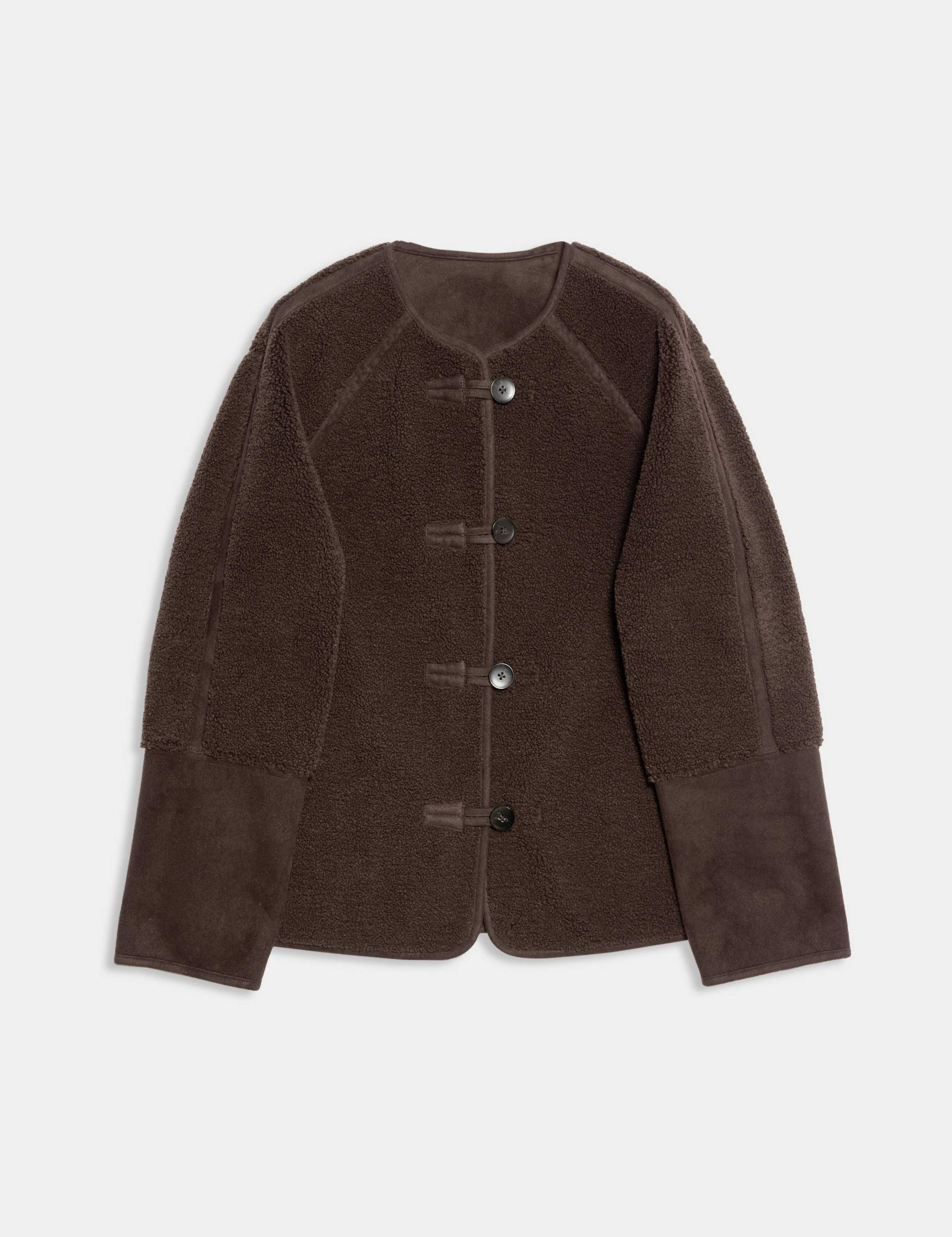 Faux Shearling Reversible Cropped Jacket 1 of 2
