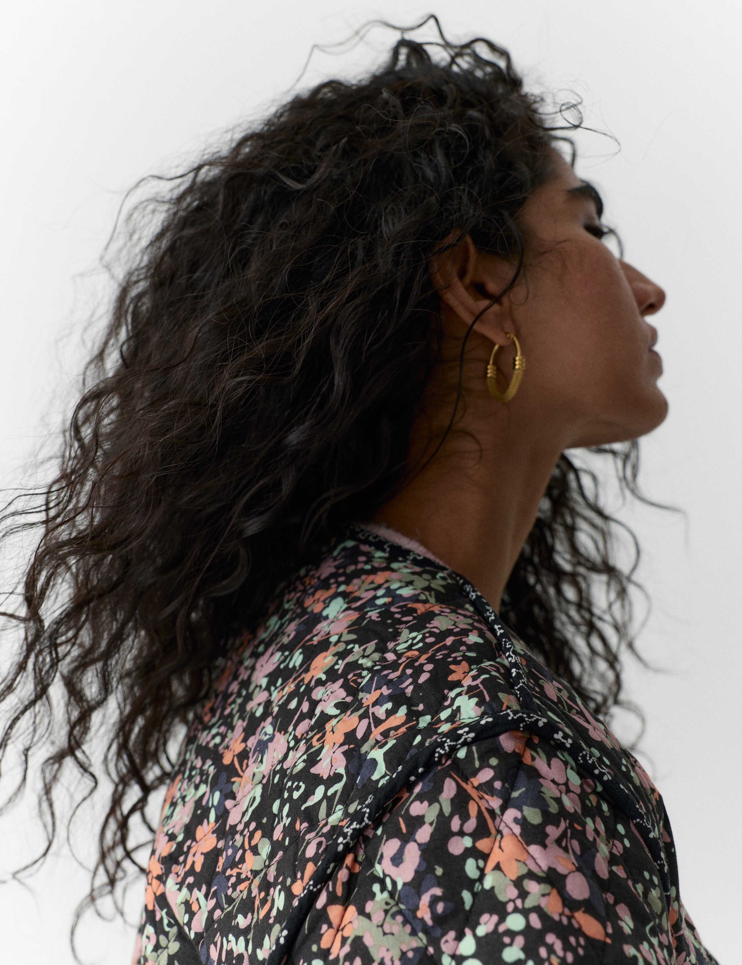 Pure Cotton Printed Quilted Reversible Jacket 3 of 5