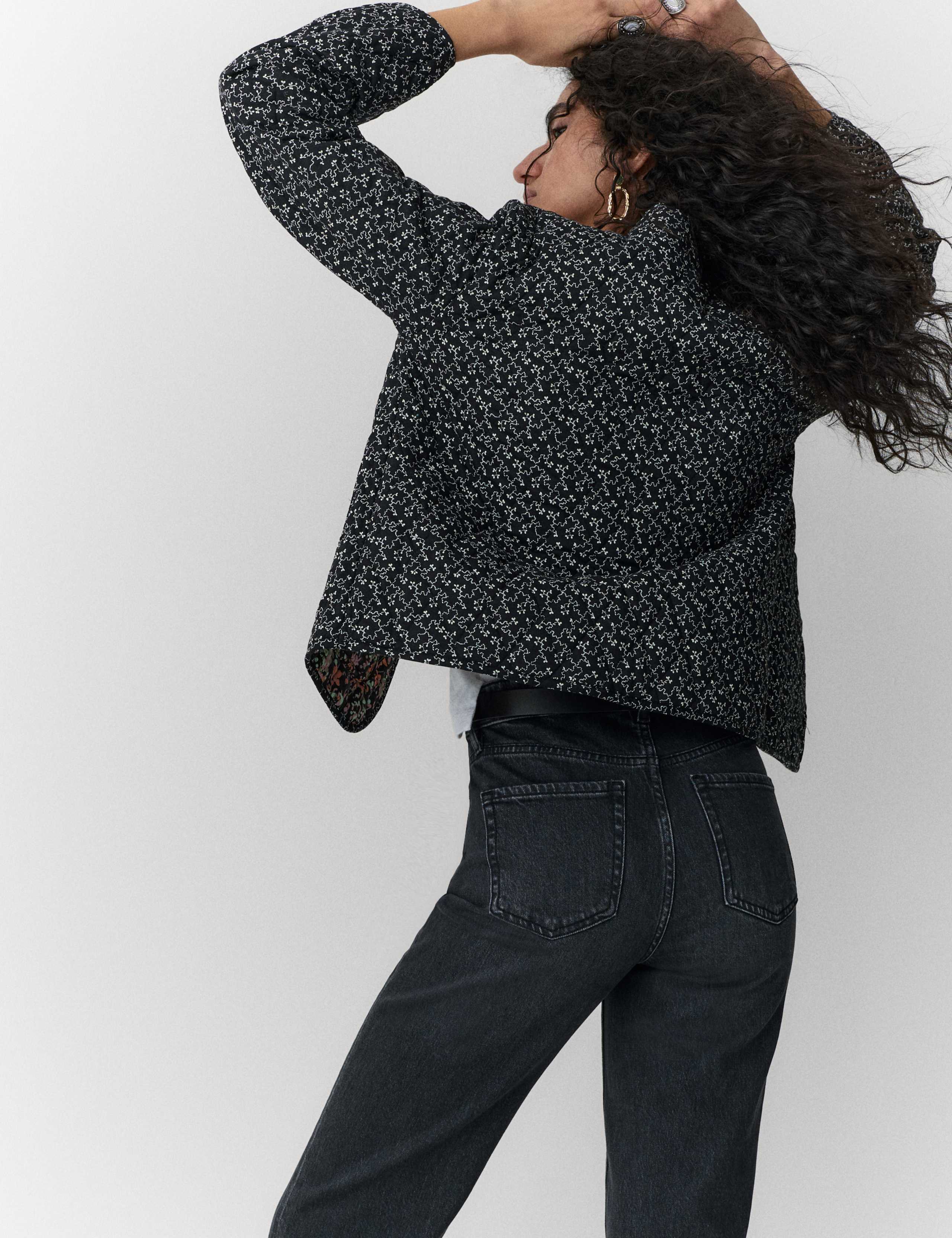 Pure Cotton Printed Quilted Reversible Jacket 5 of 5