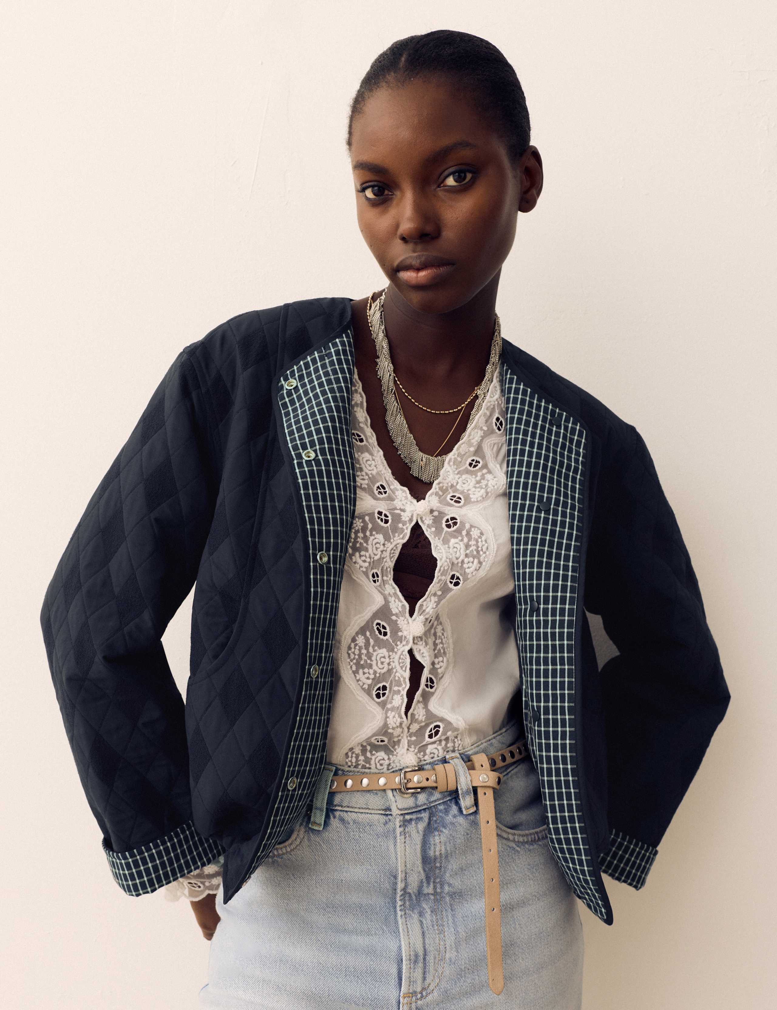 Jacquard Quilted Jacket 1 of 6