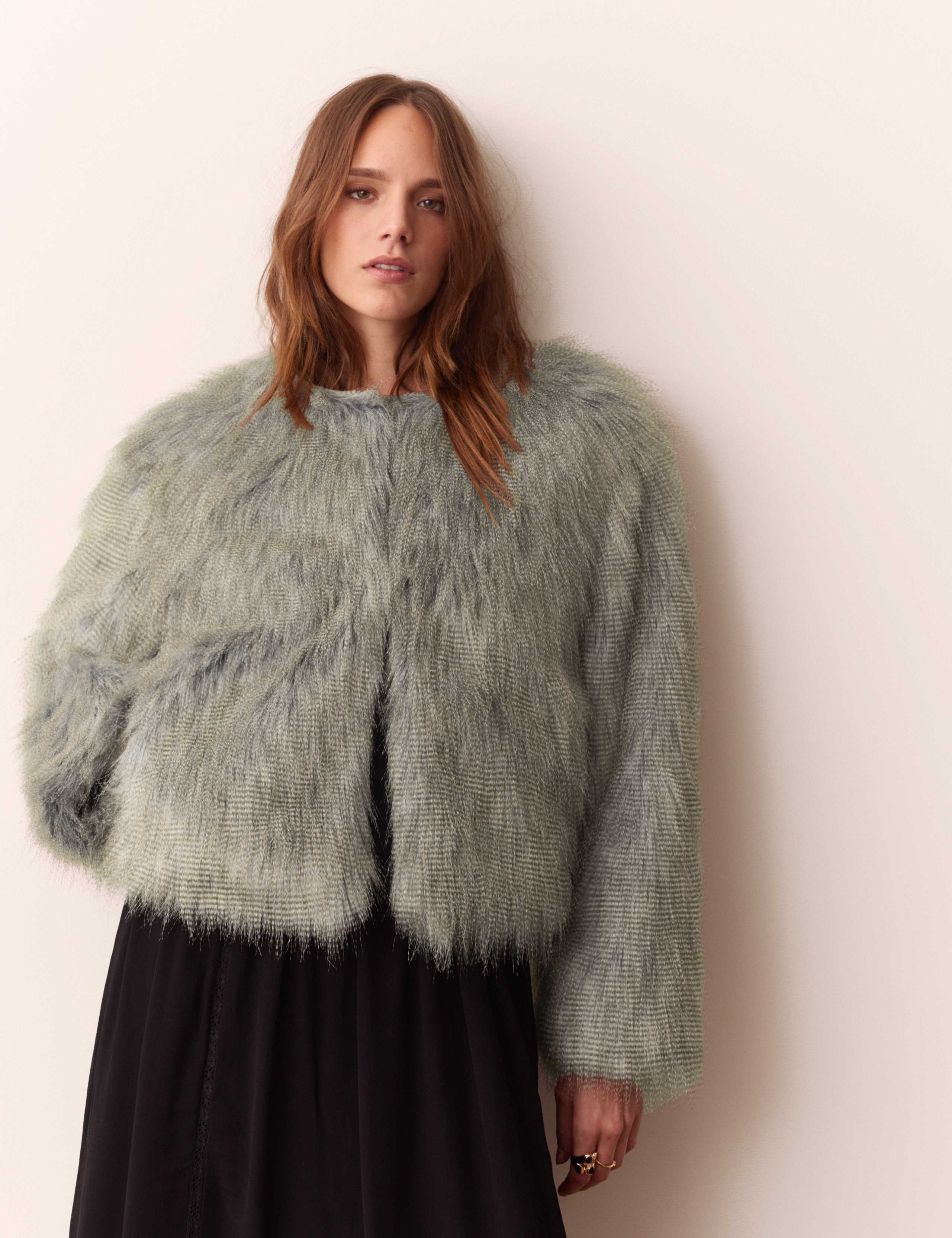 Faux Fur Cropped Jacket 6 of 6
