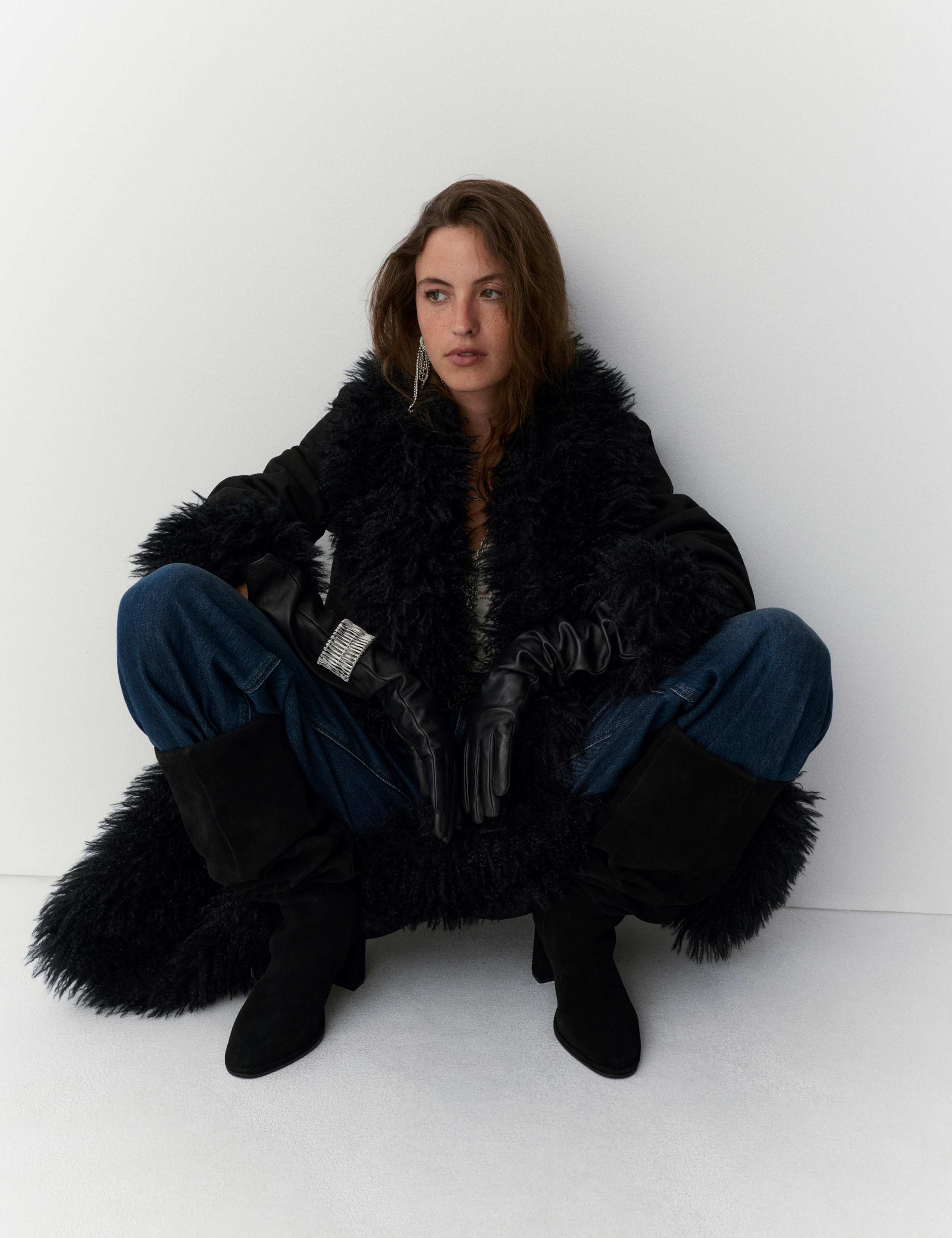 Faux Fur Trim Longline Coat 6 of 6