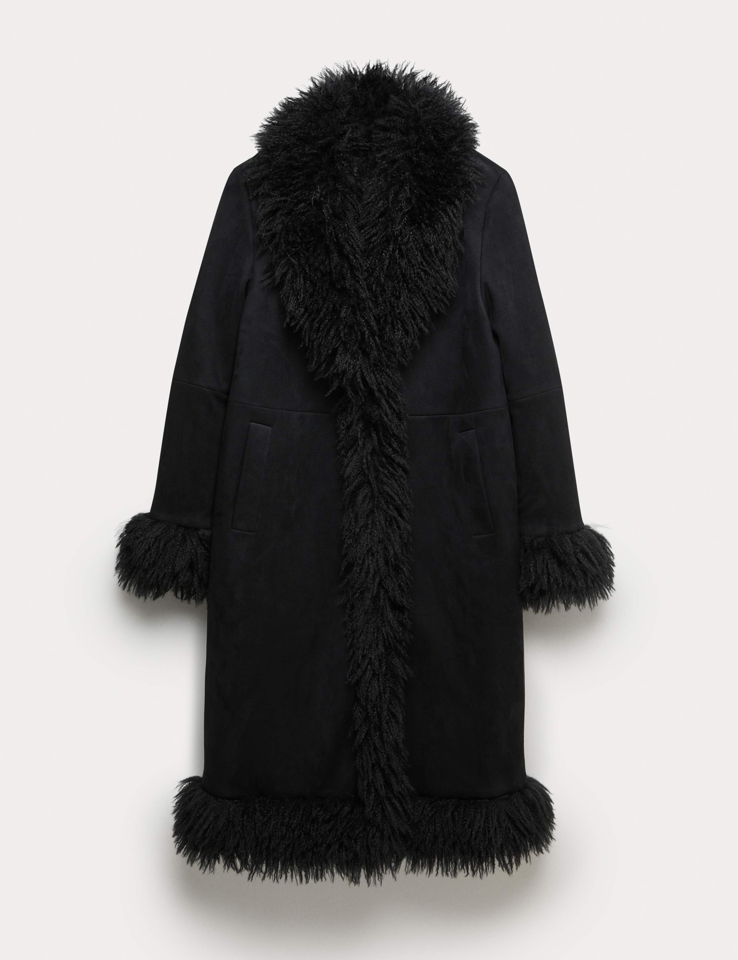 Fur Trim Longline Coat 1 of 1