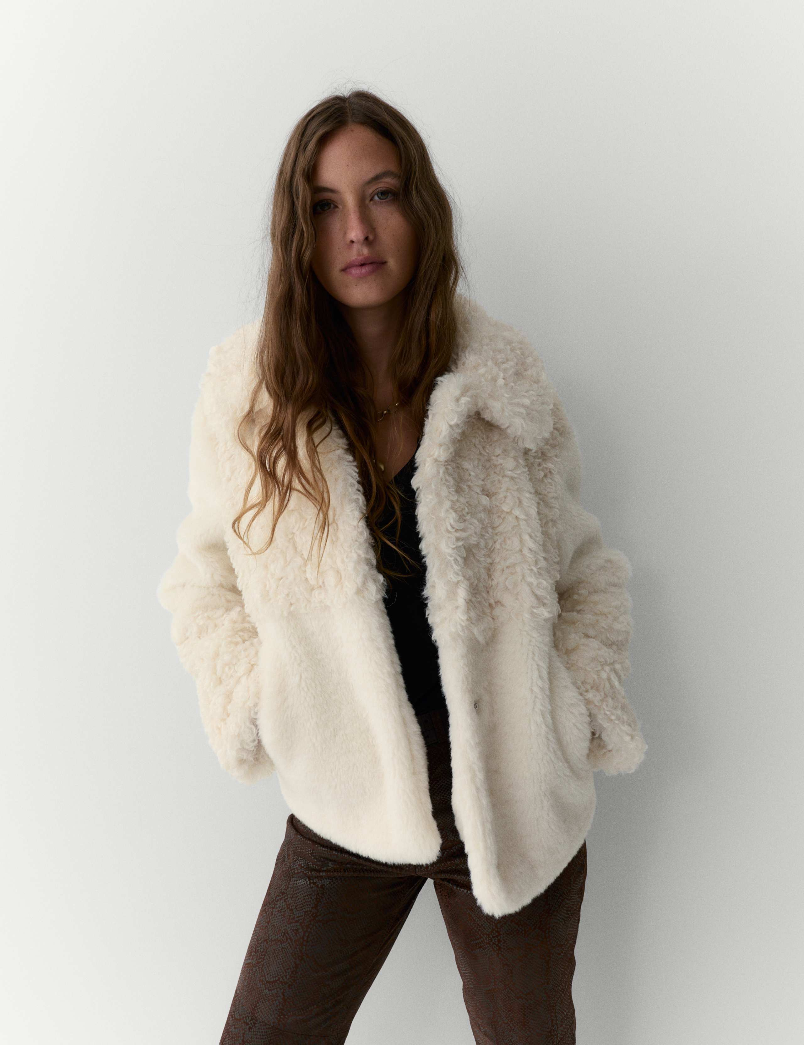 Faux Fur Panelled Coat 5 of 5
