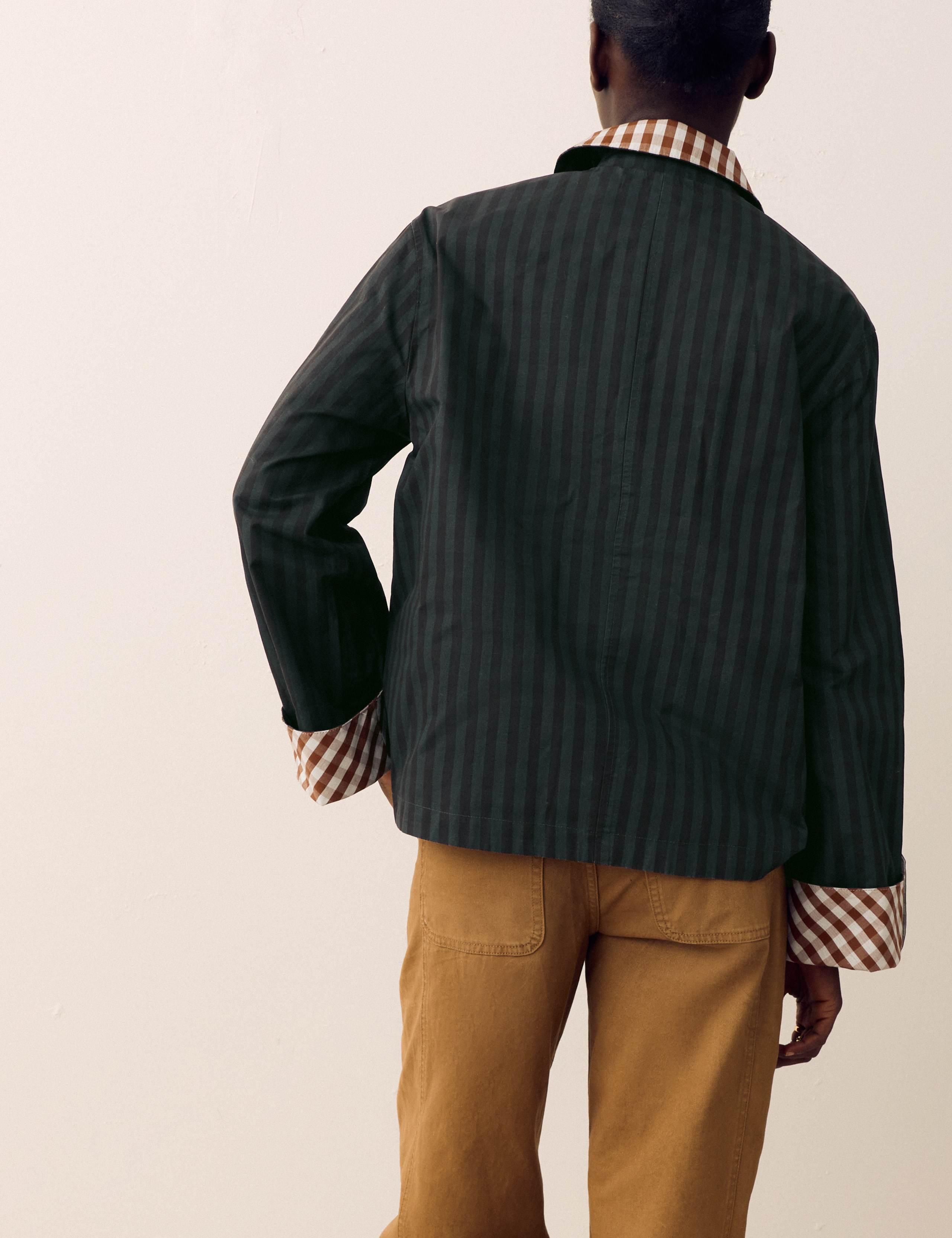 Pure Cotton Check Stripe Reversible Checked Jacket 5 of 7