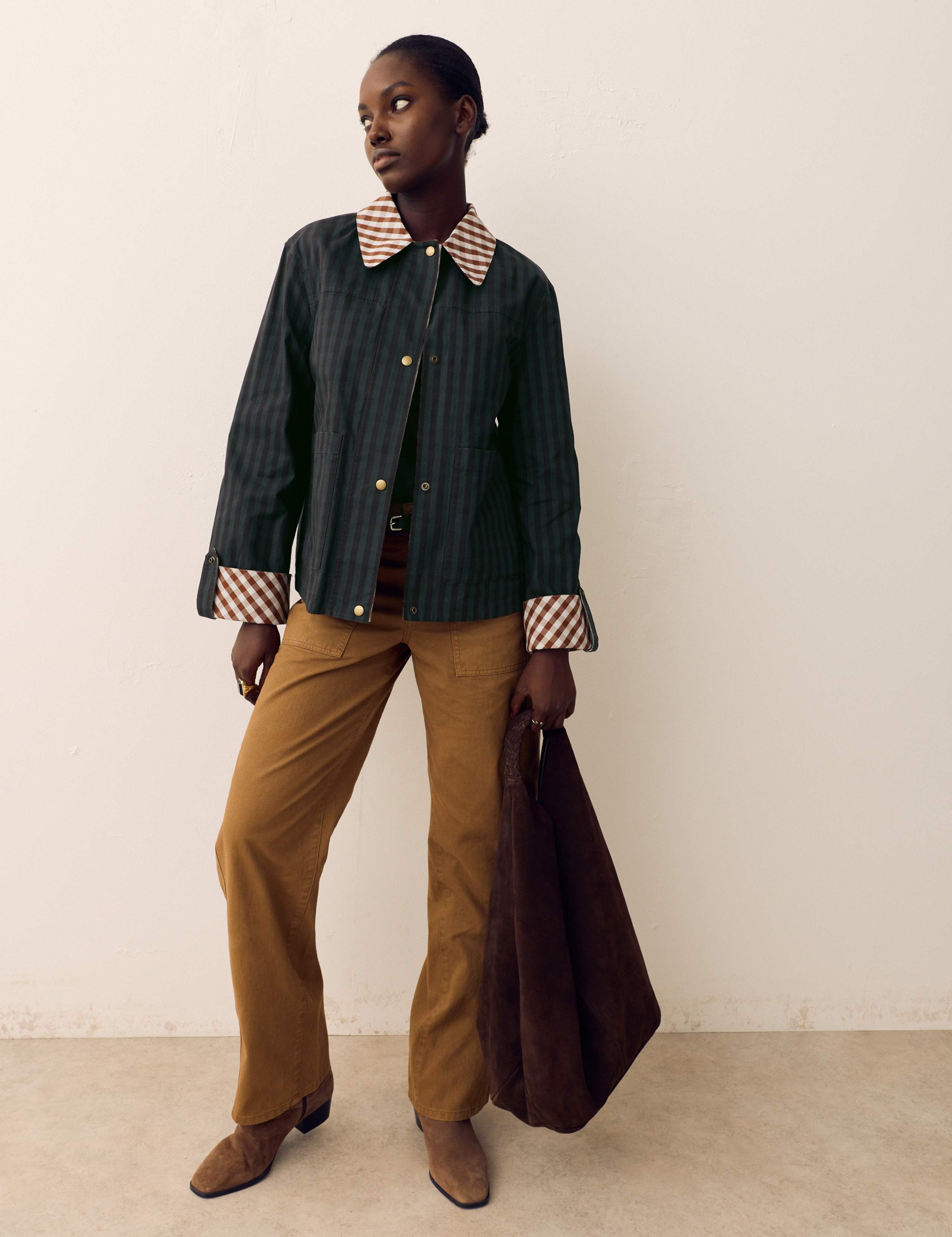 Pure Cotton Check Stripe Reversible Checked Jacket 7 of 7