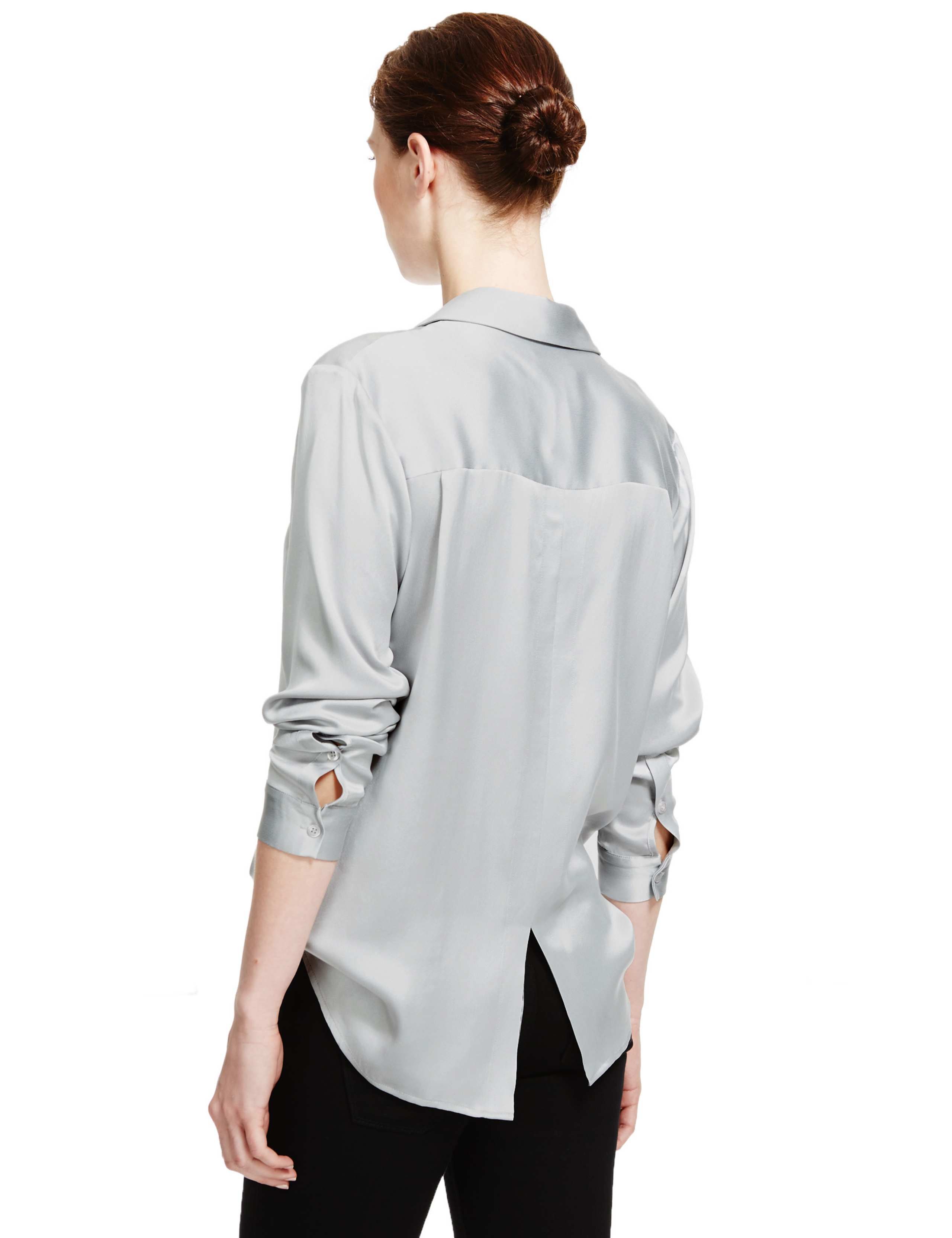 Pure Silk Long Sleeve Blouse 4 of 4