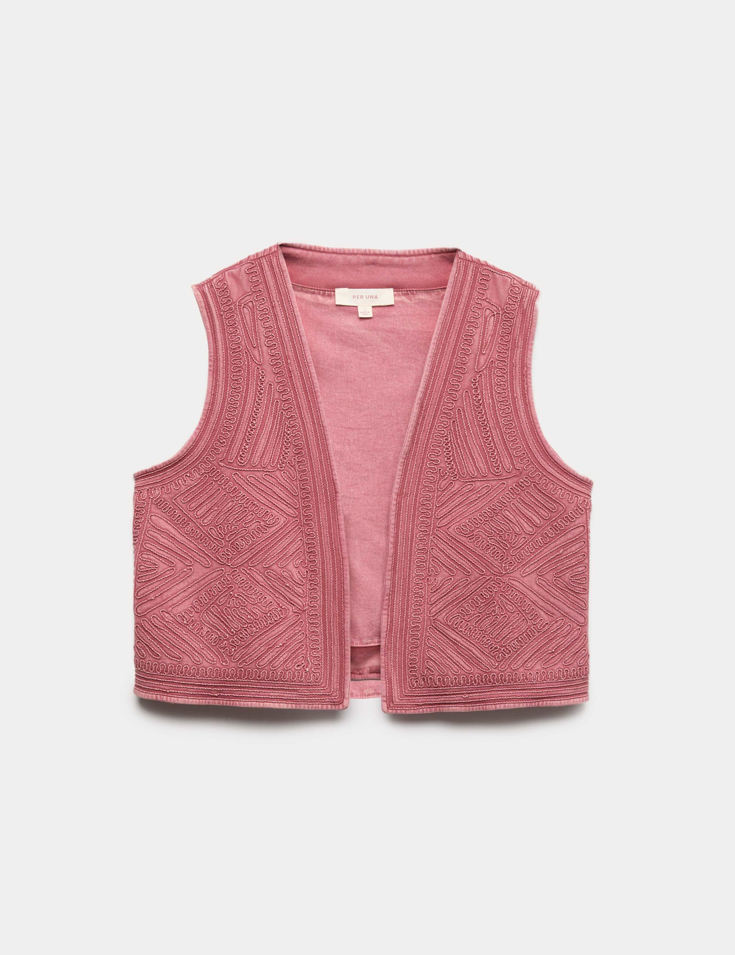 Pure Cotton Embroidered Gilet 2 of 6