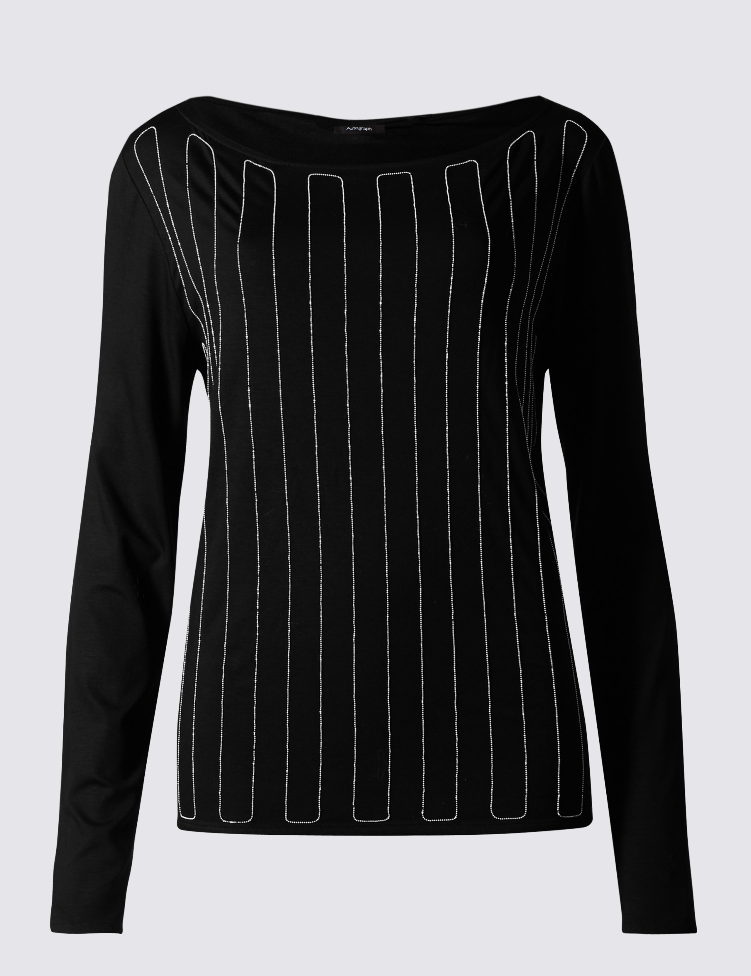 Chain Bead Embellished T-Shirt 2 of 4