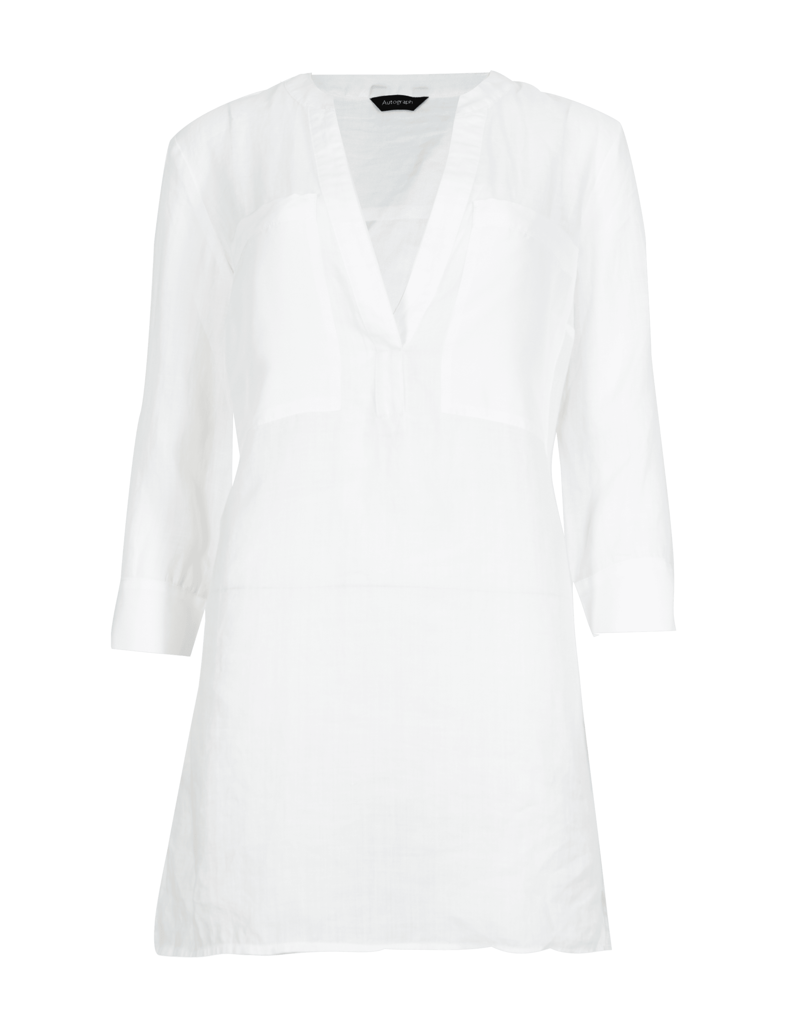 Notch Neck 3/4 Sleeve Shirt 2 of 4