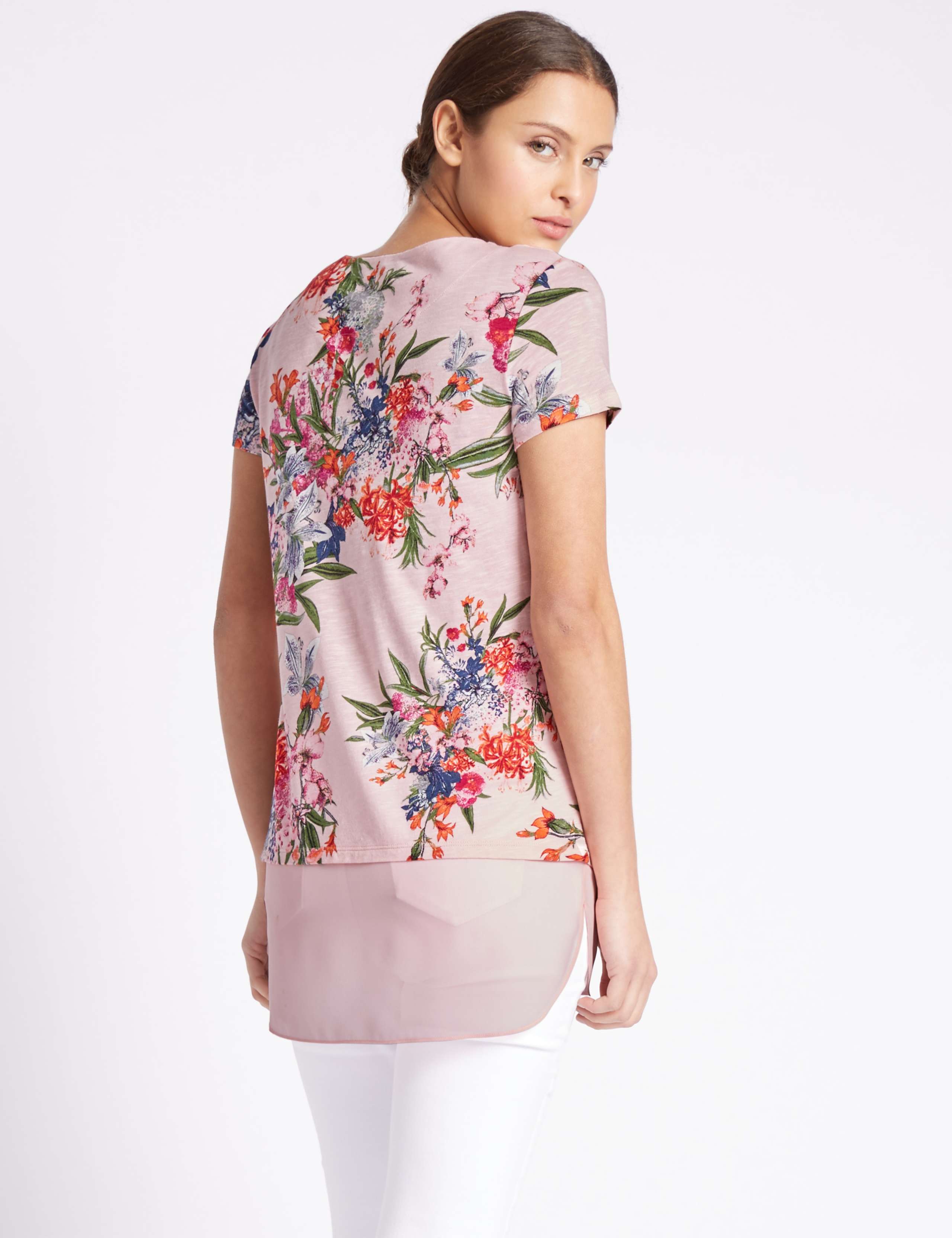 Cotton Blend Double Layered T-Shirt 3 of 4