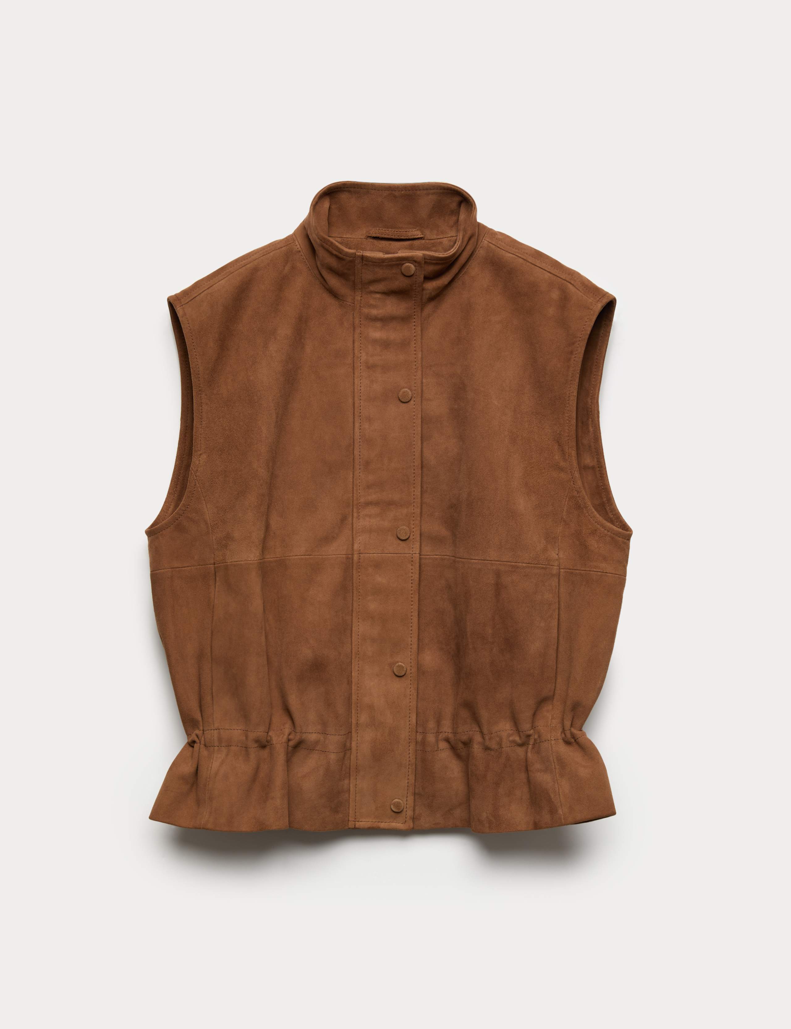 Suede Adjustable Toggle Waist Gilet 2 of 7