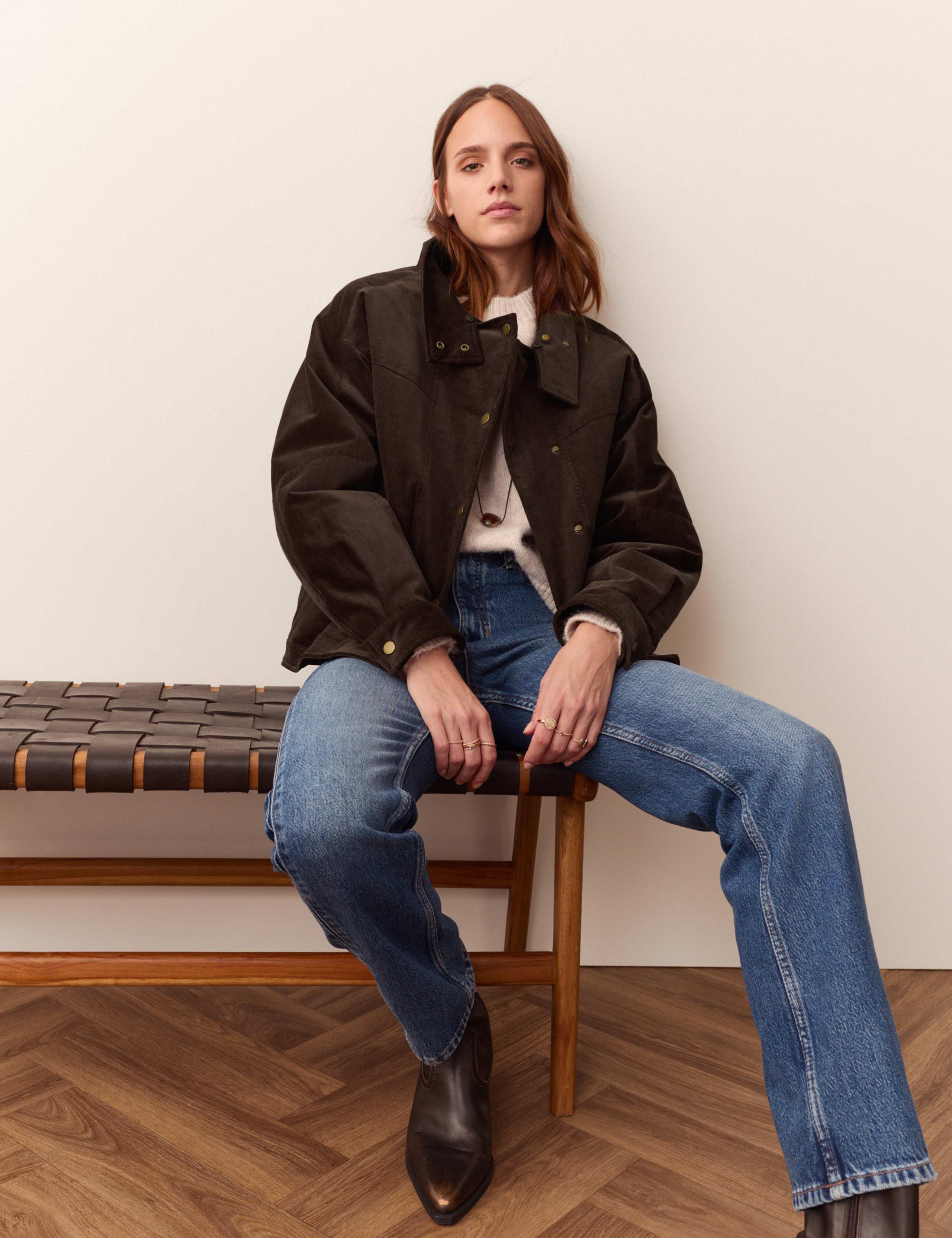 Cotton Rich Faux Fur Collar Belted Jacket 6 of 6