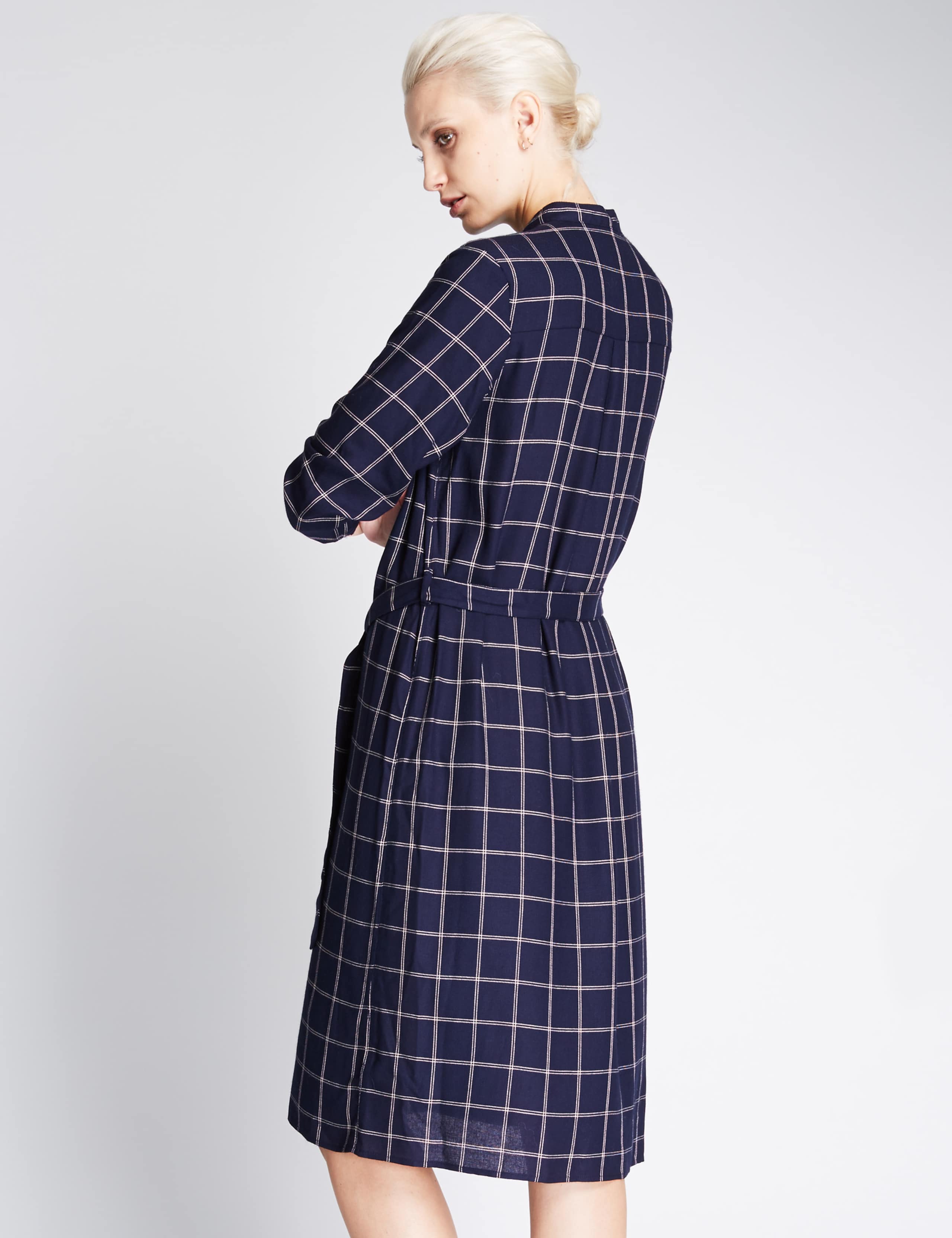 Checked Belted Shirt Dress 4 of 4