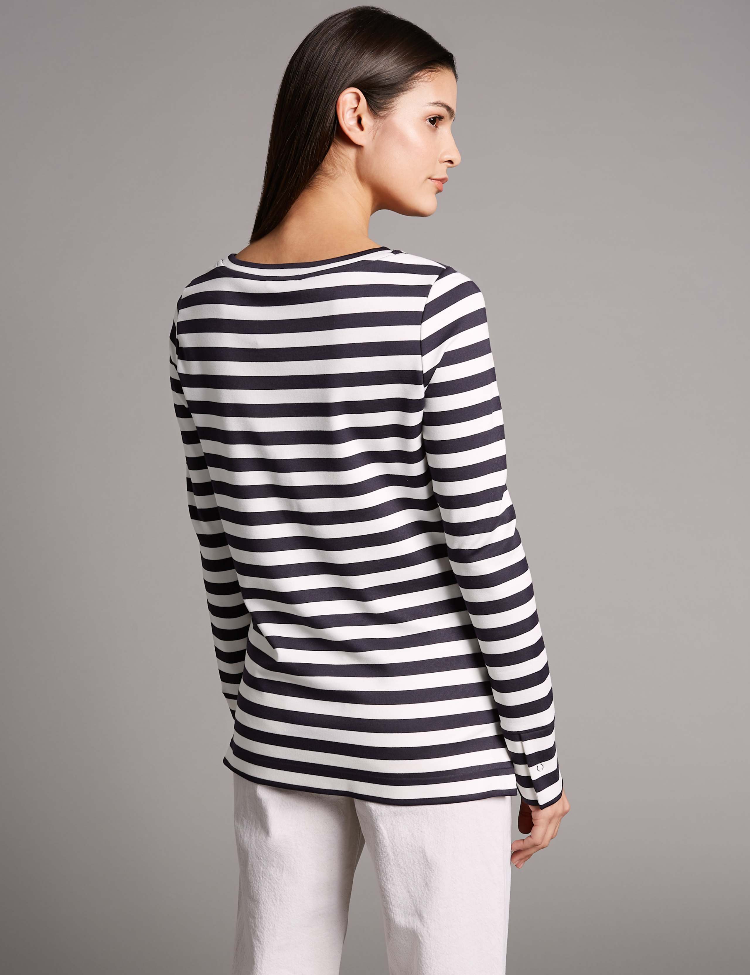 Striped Round Neck Long Sleeve Top 4 of 4