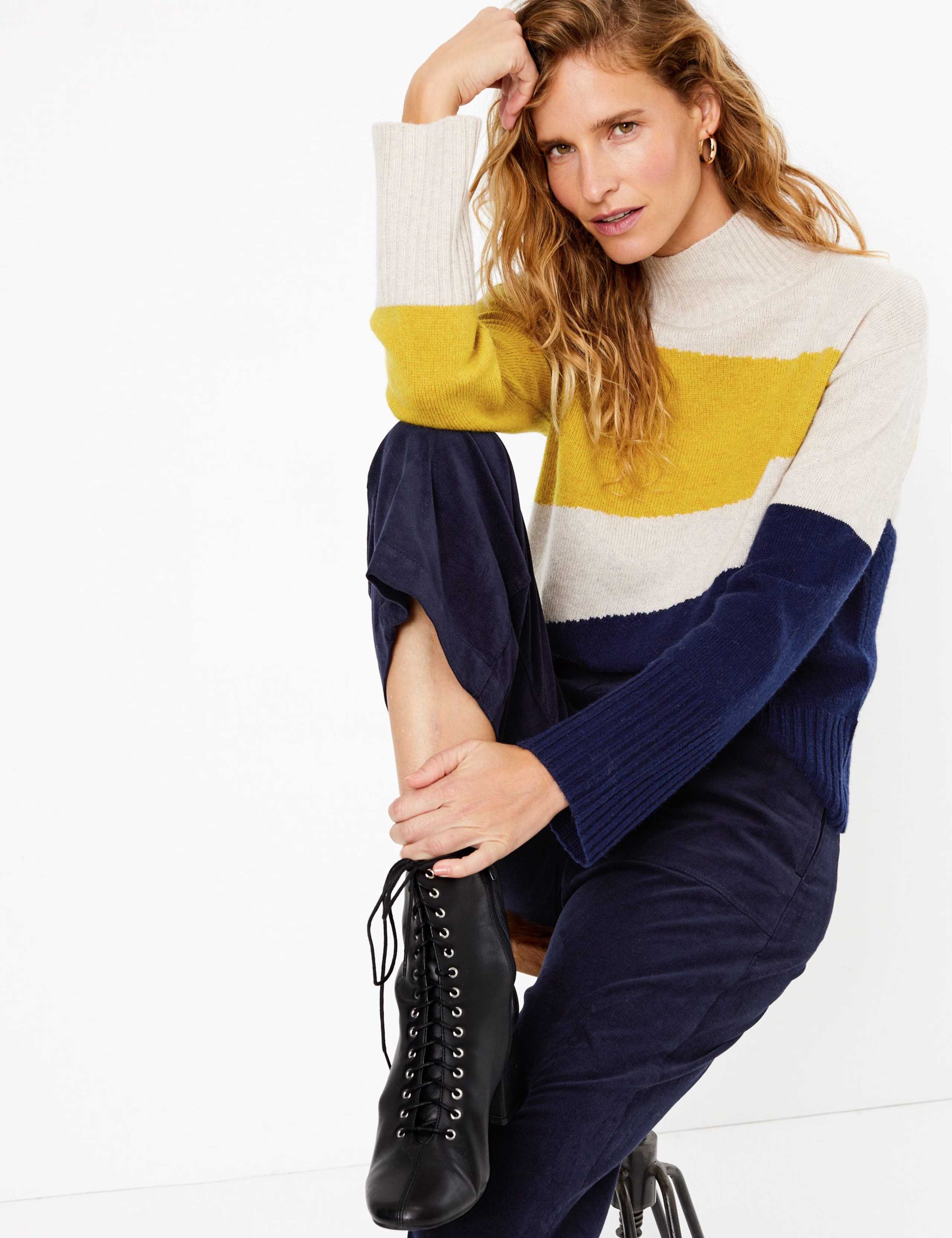 Colour Block Funnel Neck Jumper 1 of 7