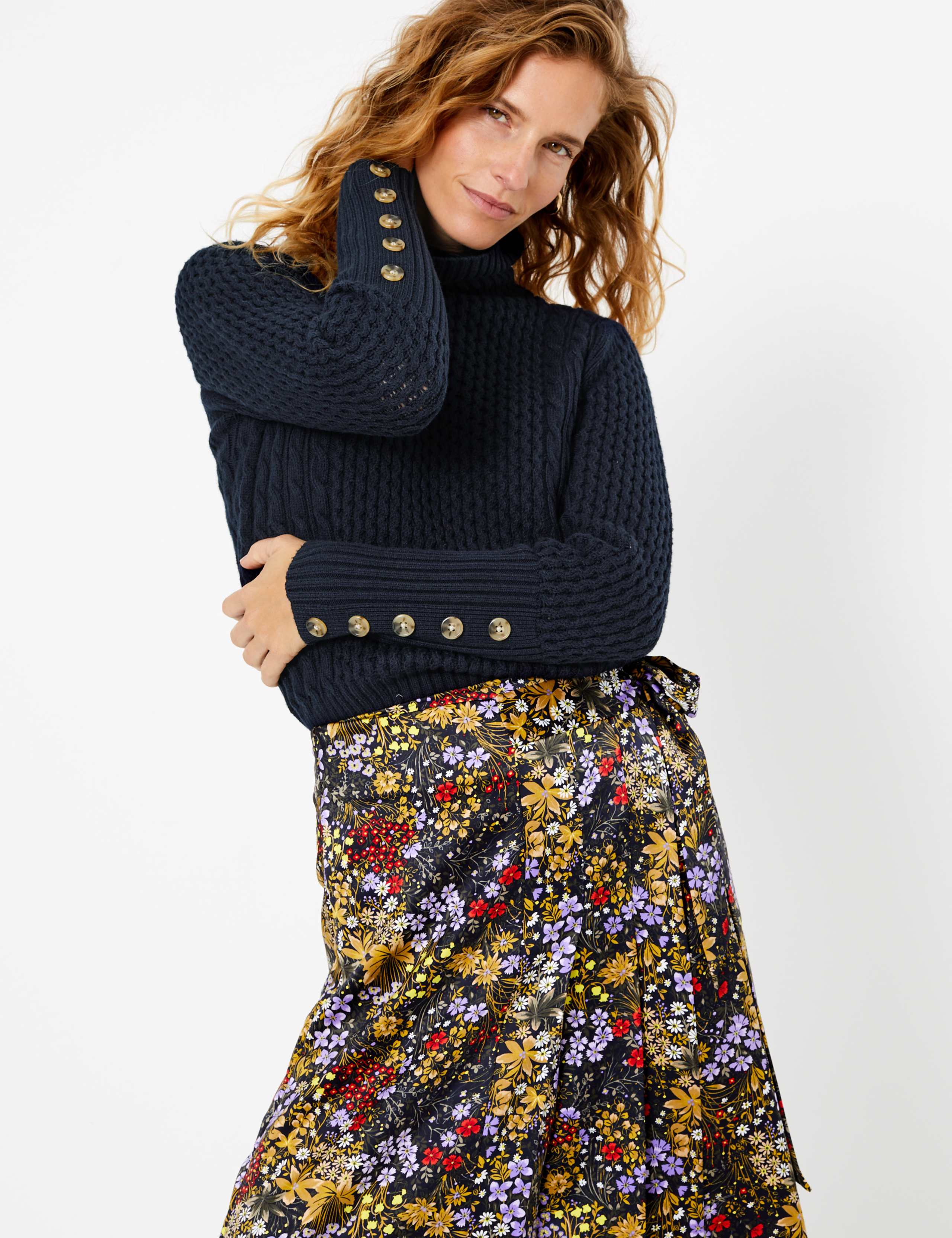 Cable Roll Neck Jumper 1 of 4