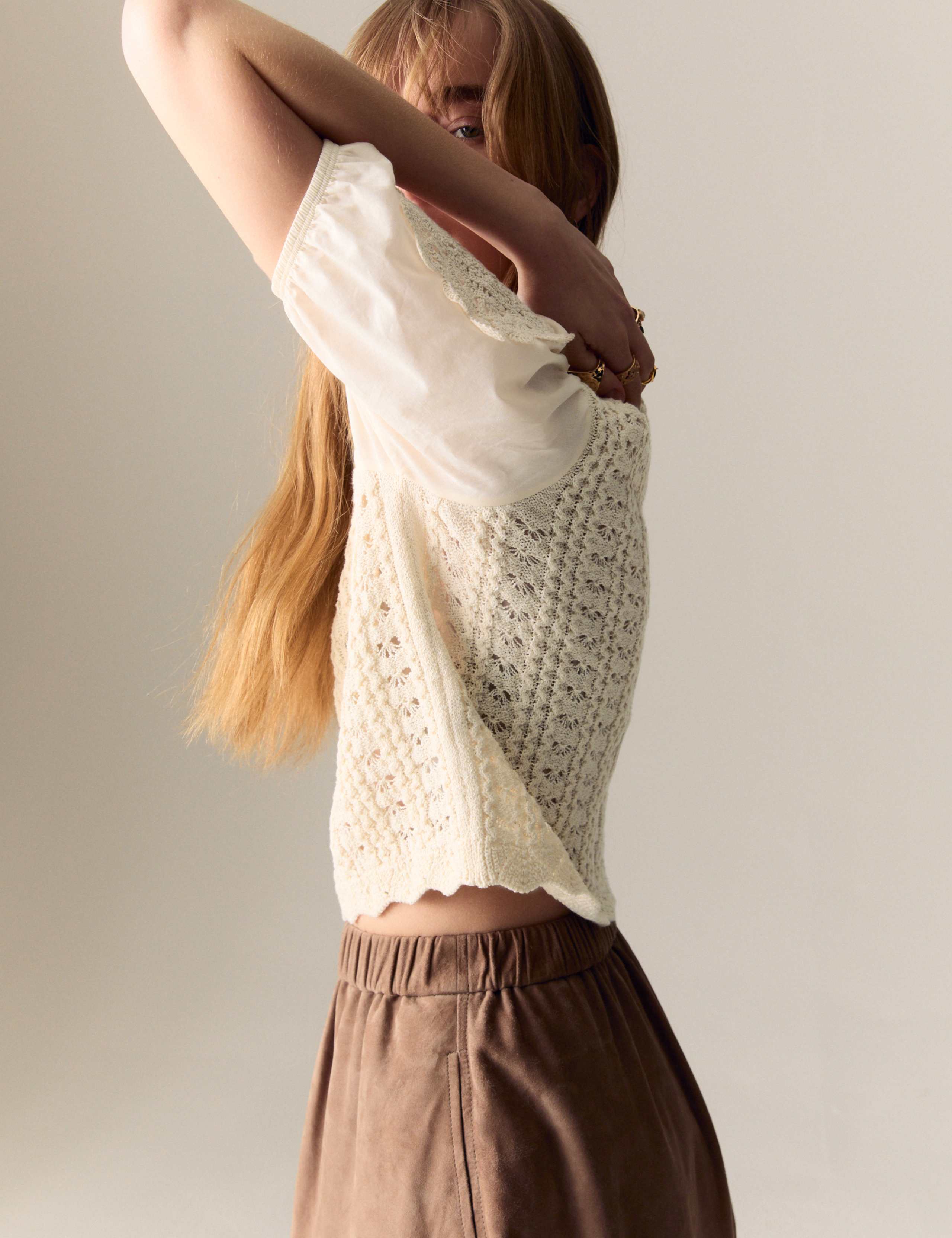 Cotton Rich Knitted Crew Neck Jumper 5 of 6