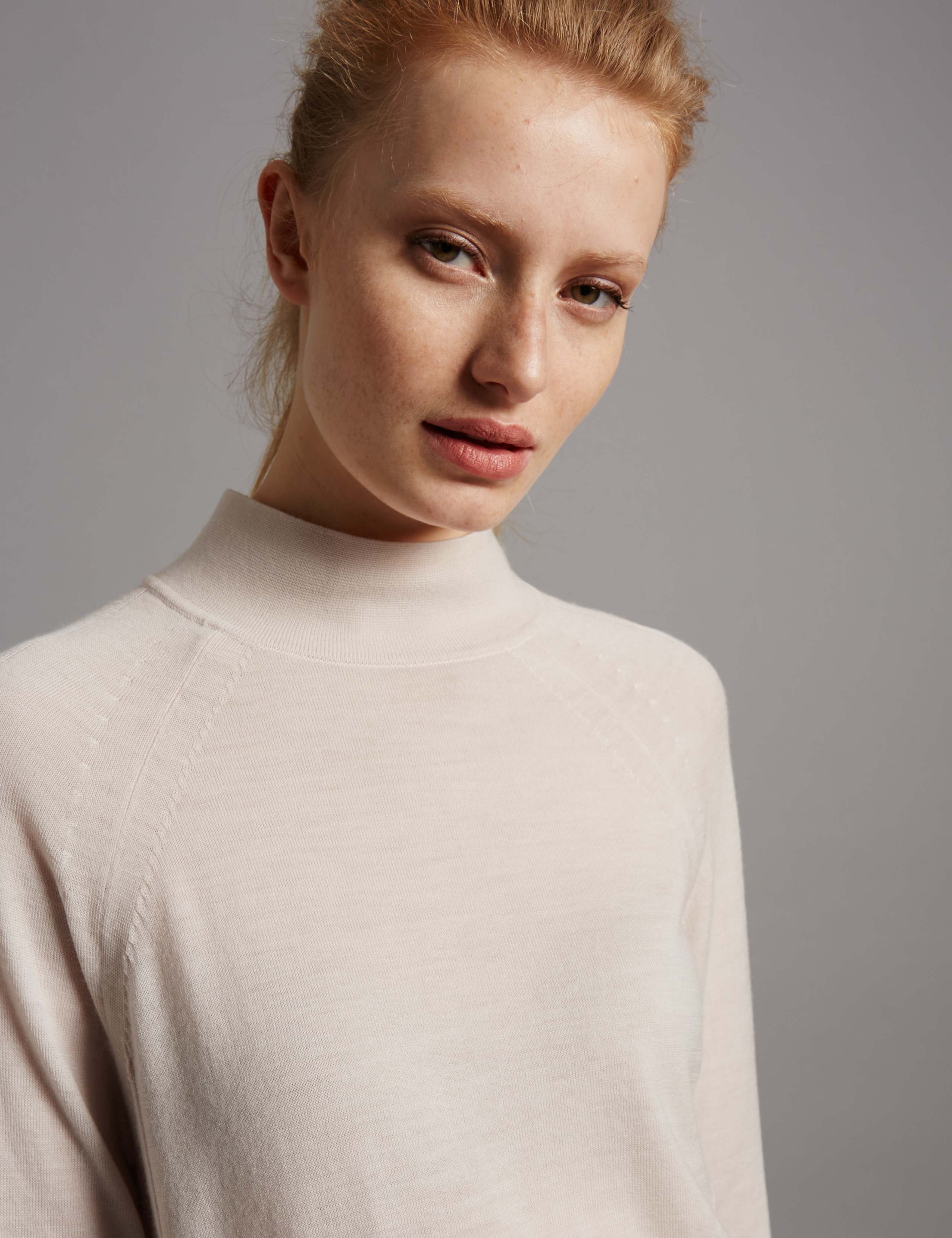 Pure Wool Split Back Turtle Neck Jumper 4 of 5