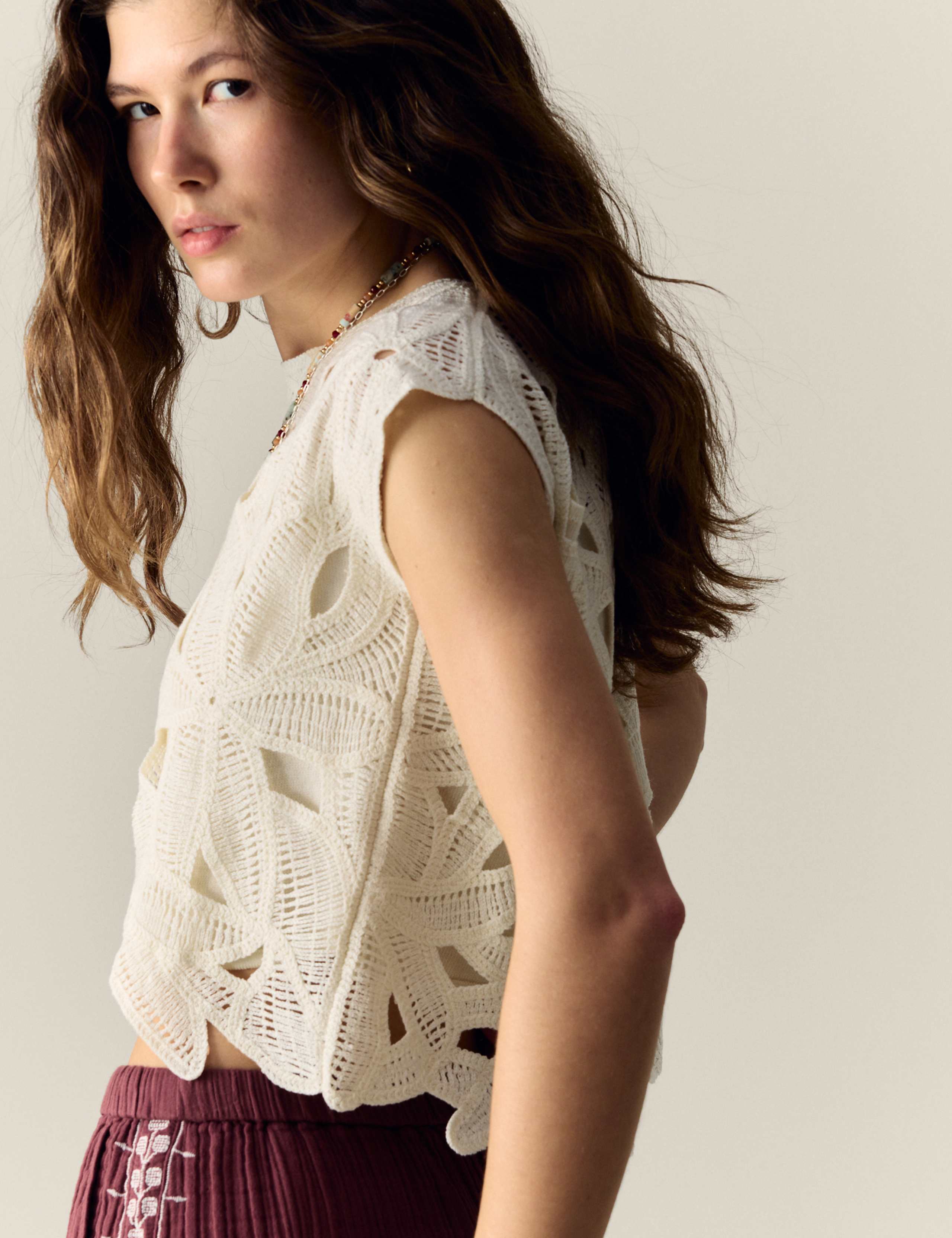 Pointelle Floral Top 5 of 6