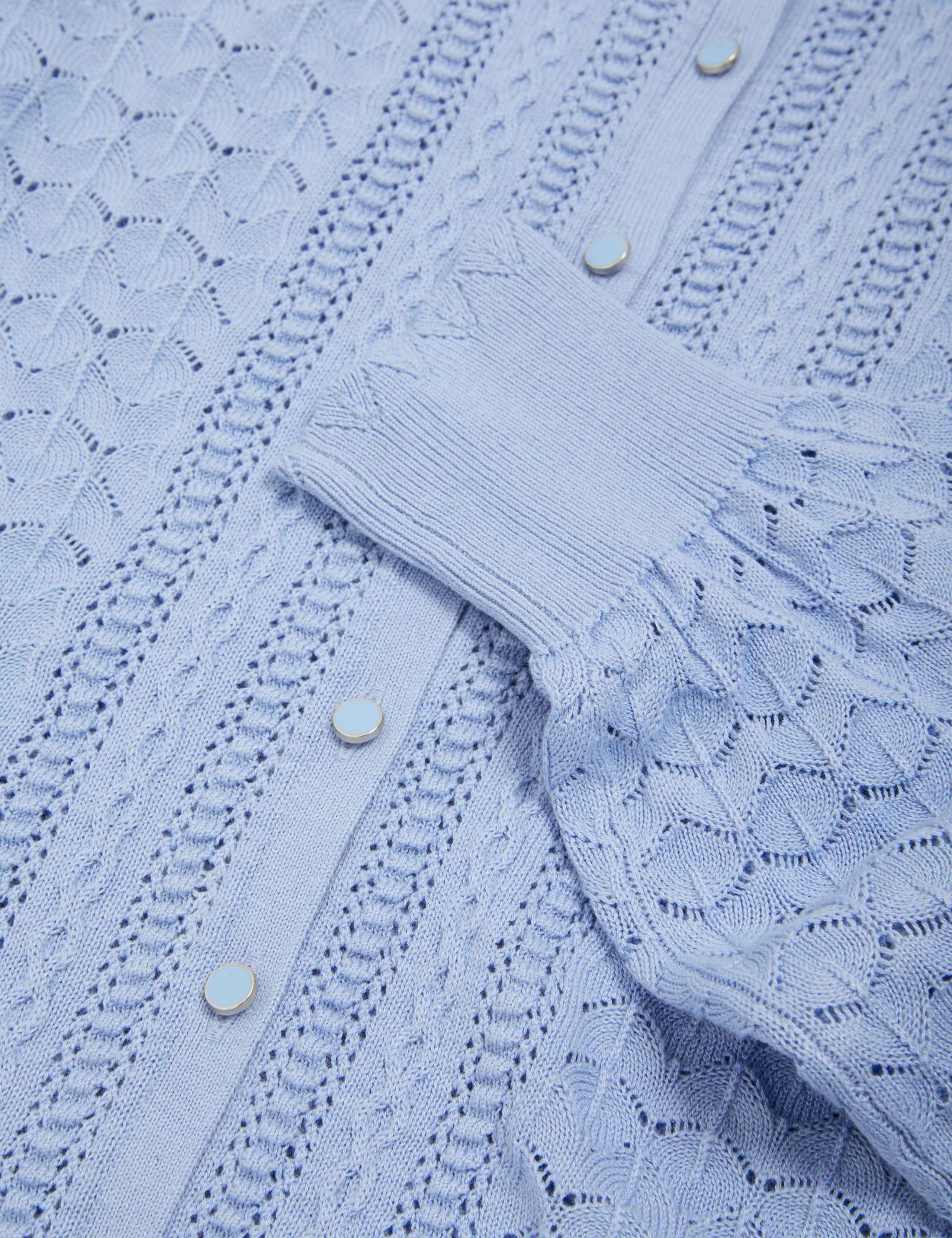 Pointelle Button Front Fitted Cardigan 6 of 6