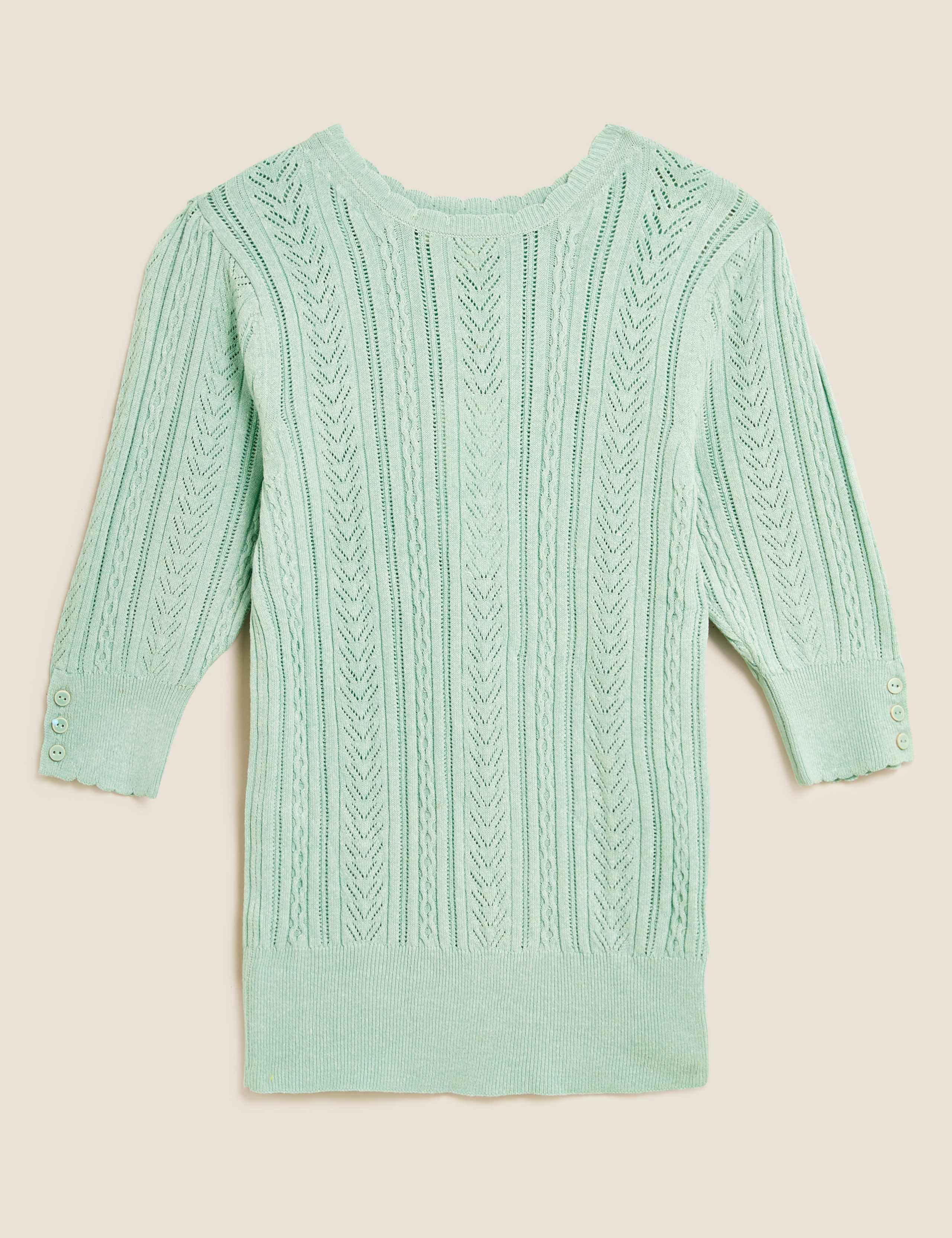 Pointelle Crew Neck Jumper 2 of 6