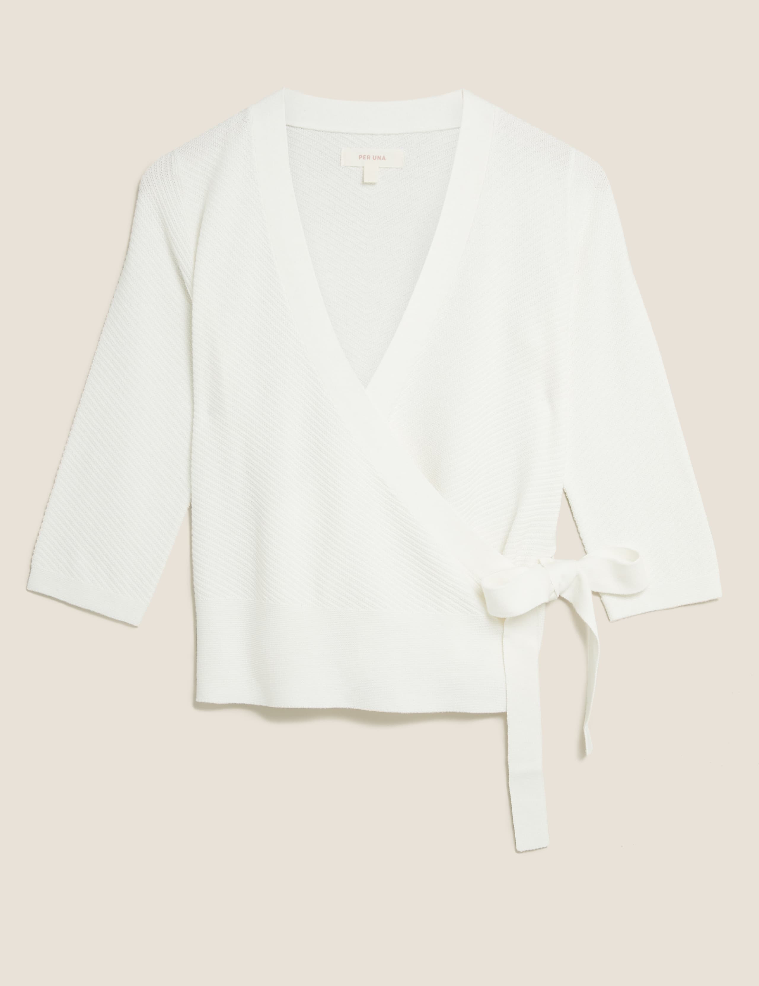 Cotton Textured V-Neck Cardigan 2 of 7
