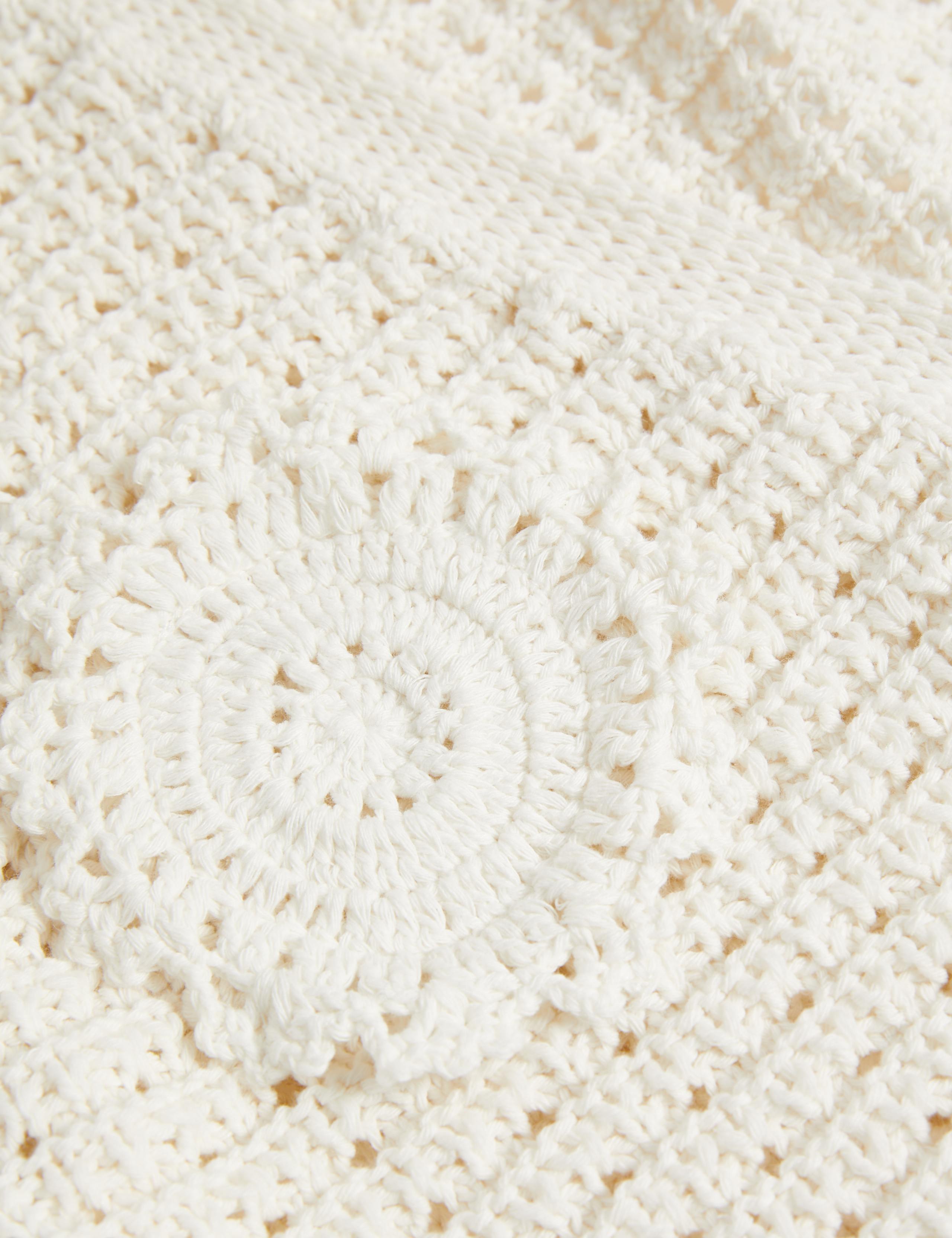 Cotton Blend Knitted V-Neck Cardigan 7 of 7