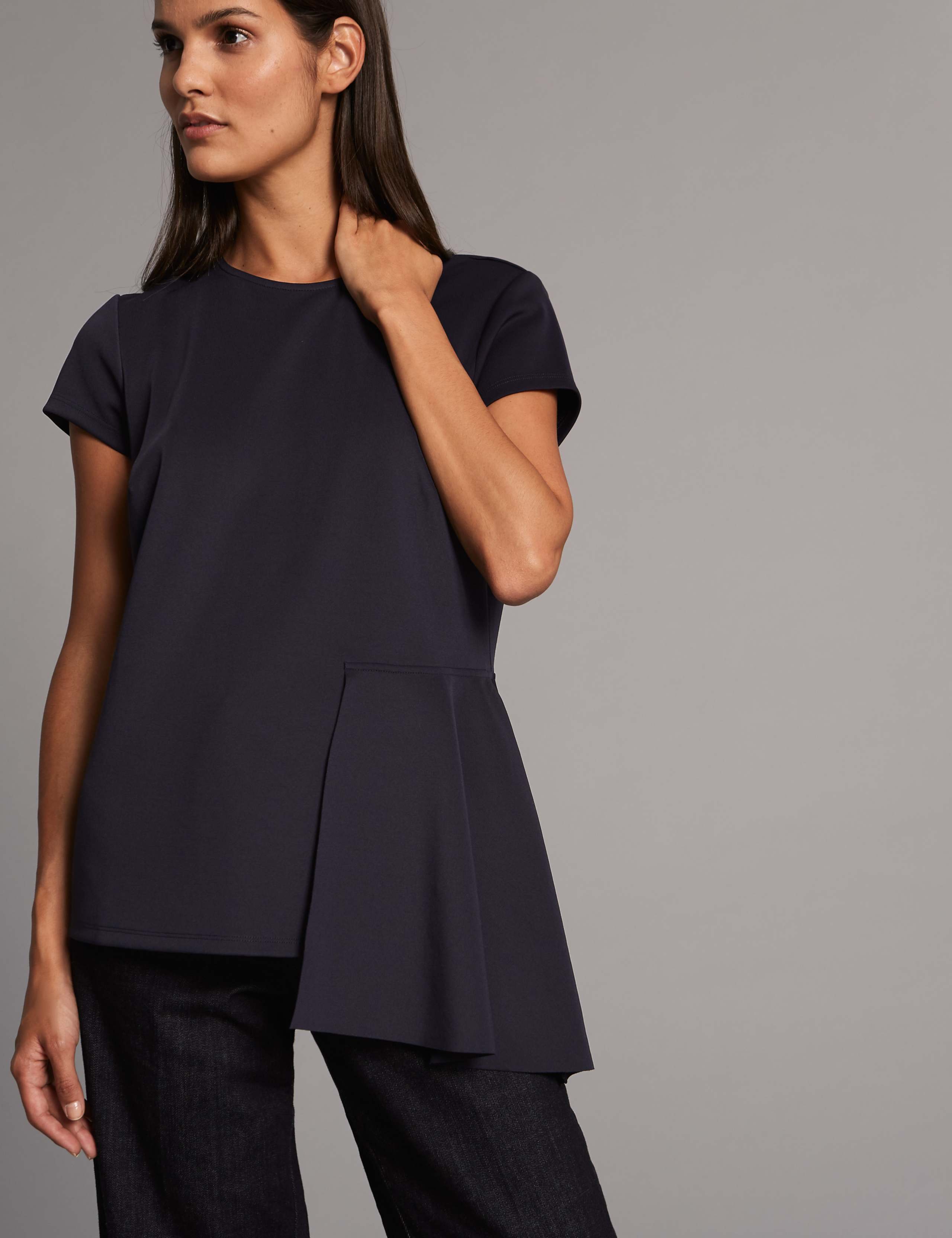 Asymmetrical Hem Short Sleeve T-Shirt 1 of 5