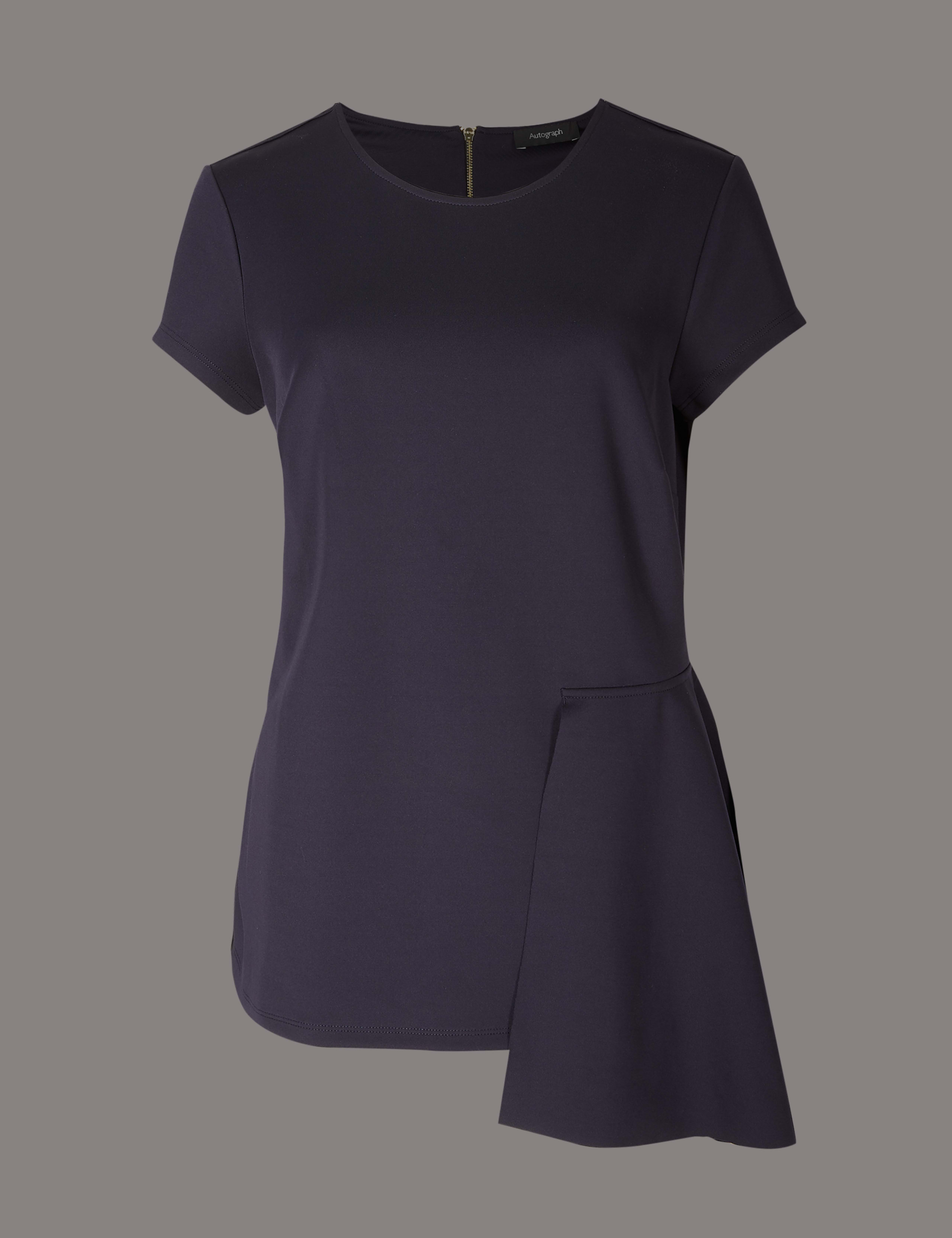 Asymmetrical Hem Short Sleeve T-Shirt 2 of 5