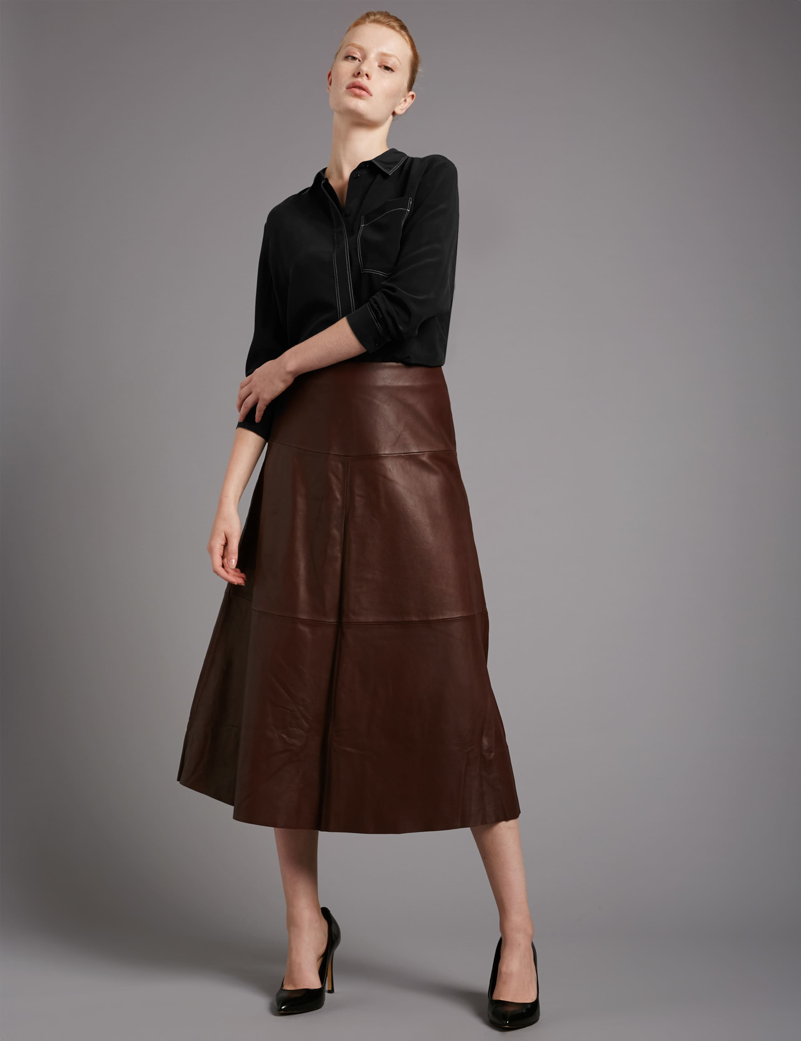 Pure Silk Pleated Long Sleeve Blouse 4 of 4