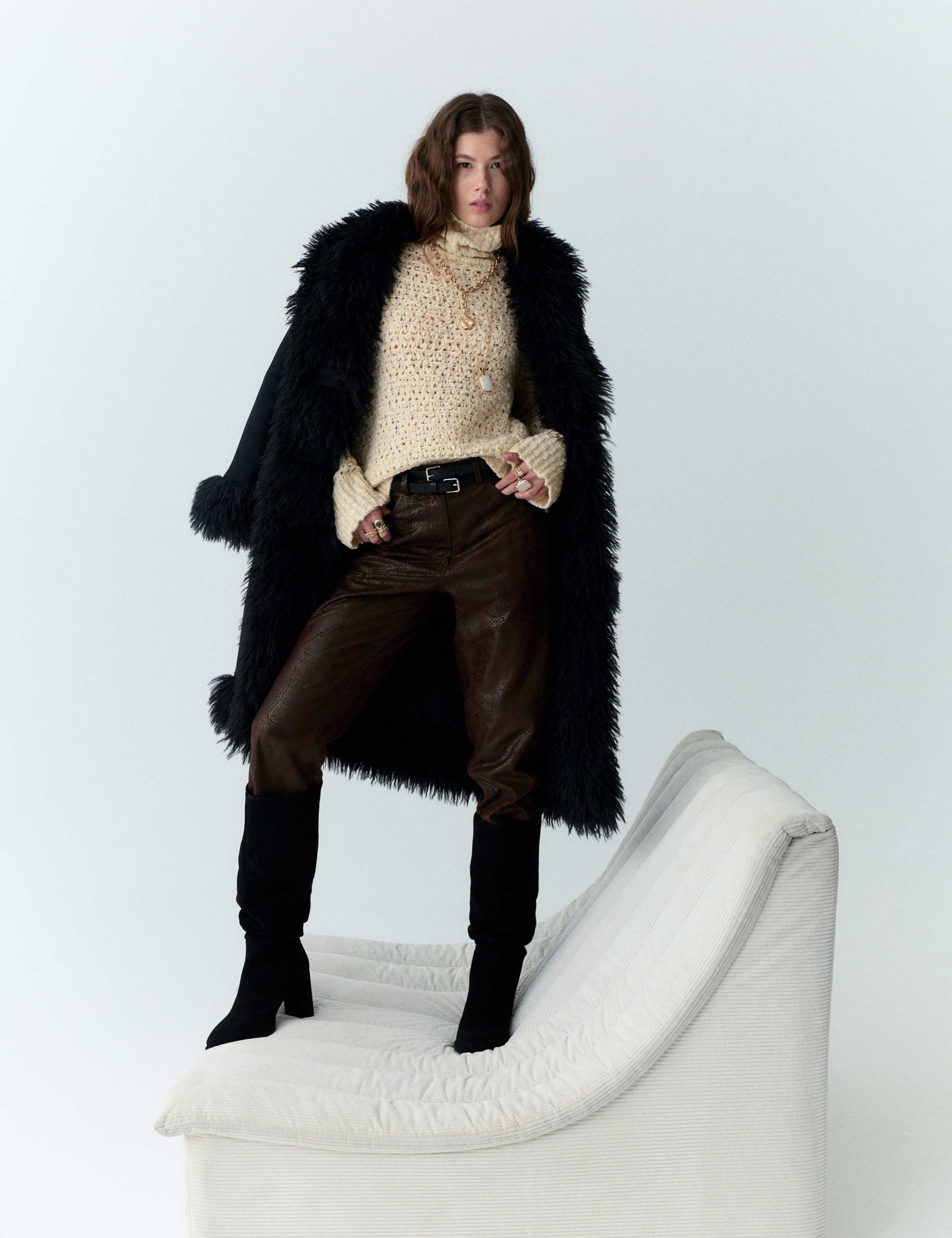 Bouclé Roll Neck Jumper With Wool 3 of 5