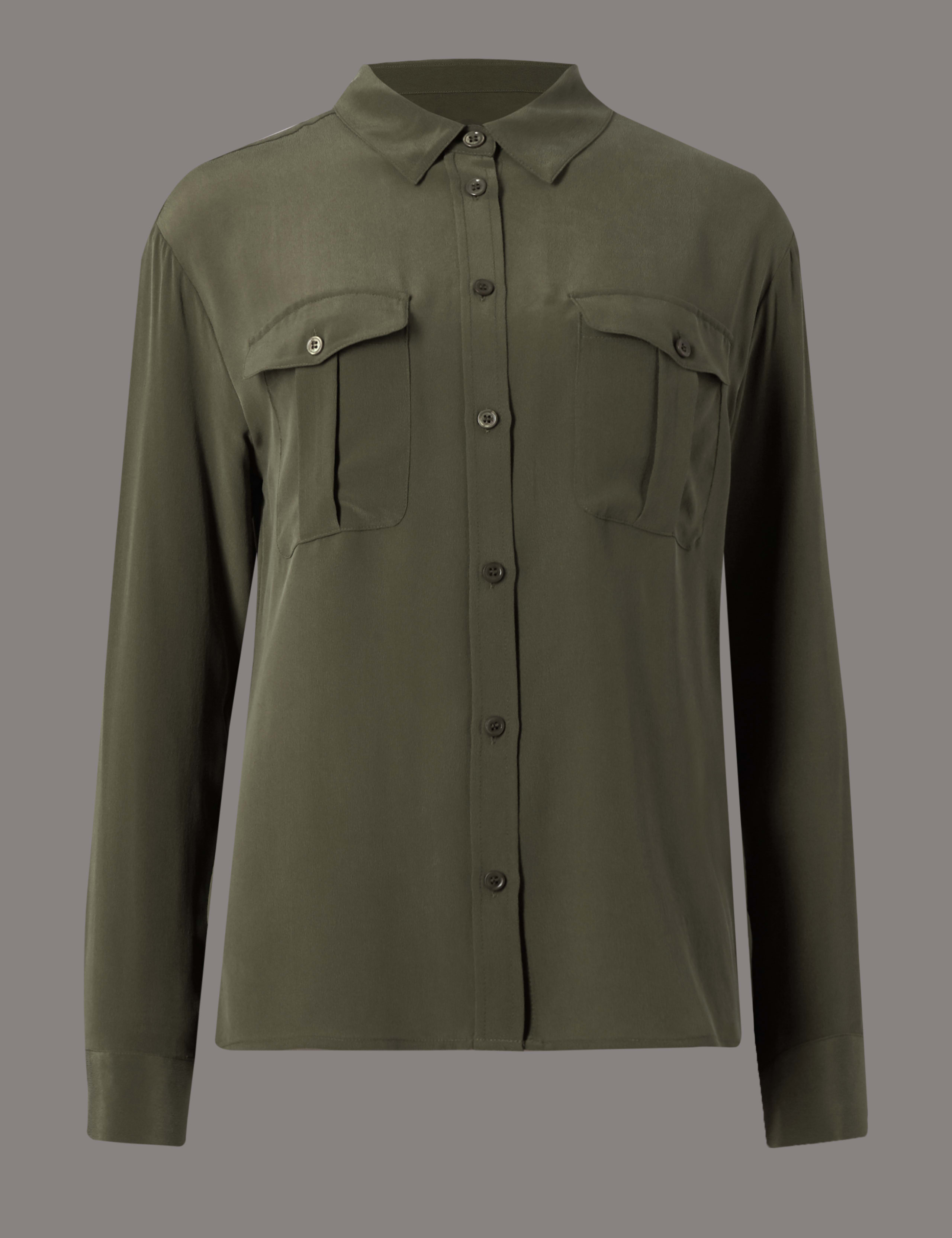 Pure Silk Long Sleeve Shirt 2 of 4