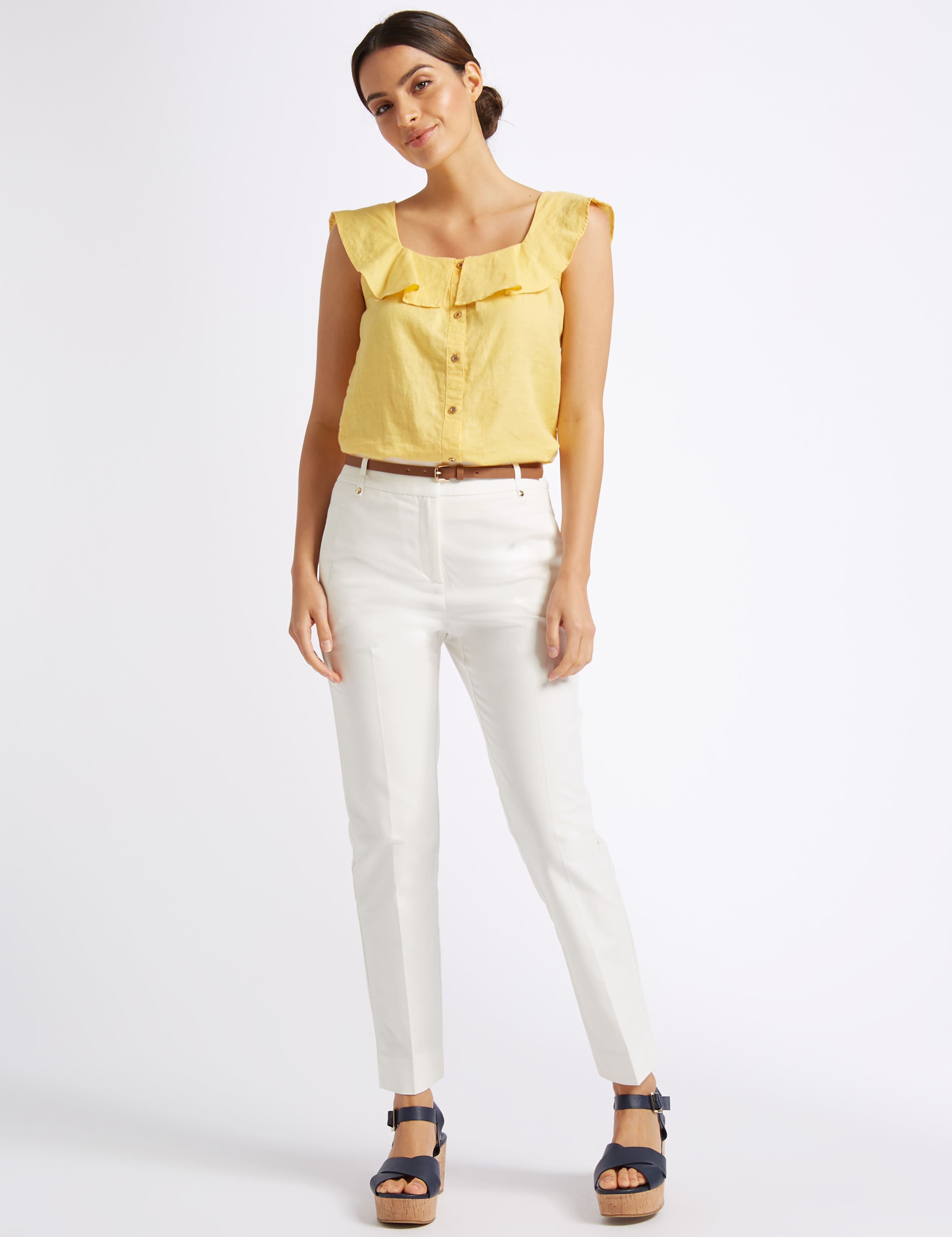 Belted Slim Fit Trousers 1 of 6