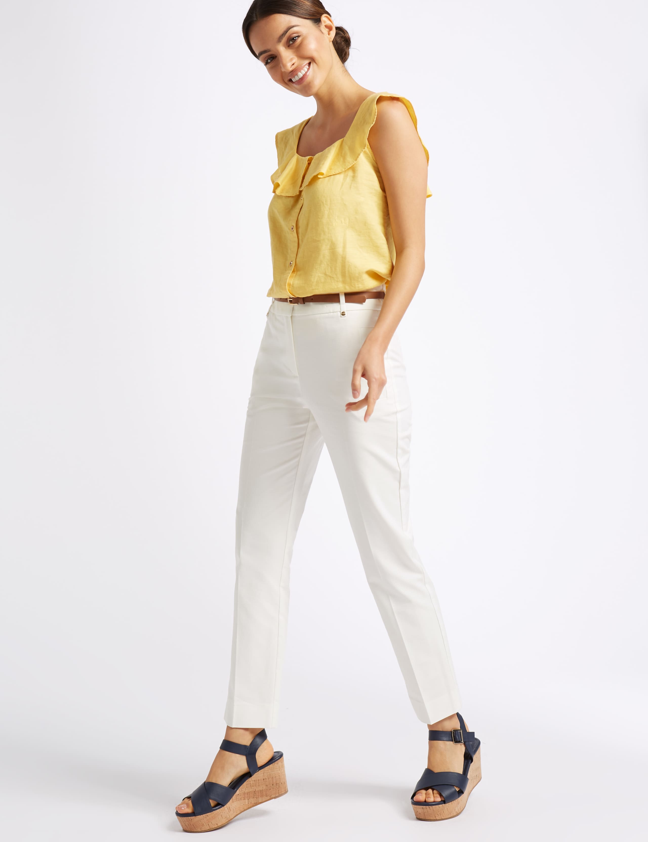 Belted Slim Fit Trousers 3 of 6
