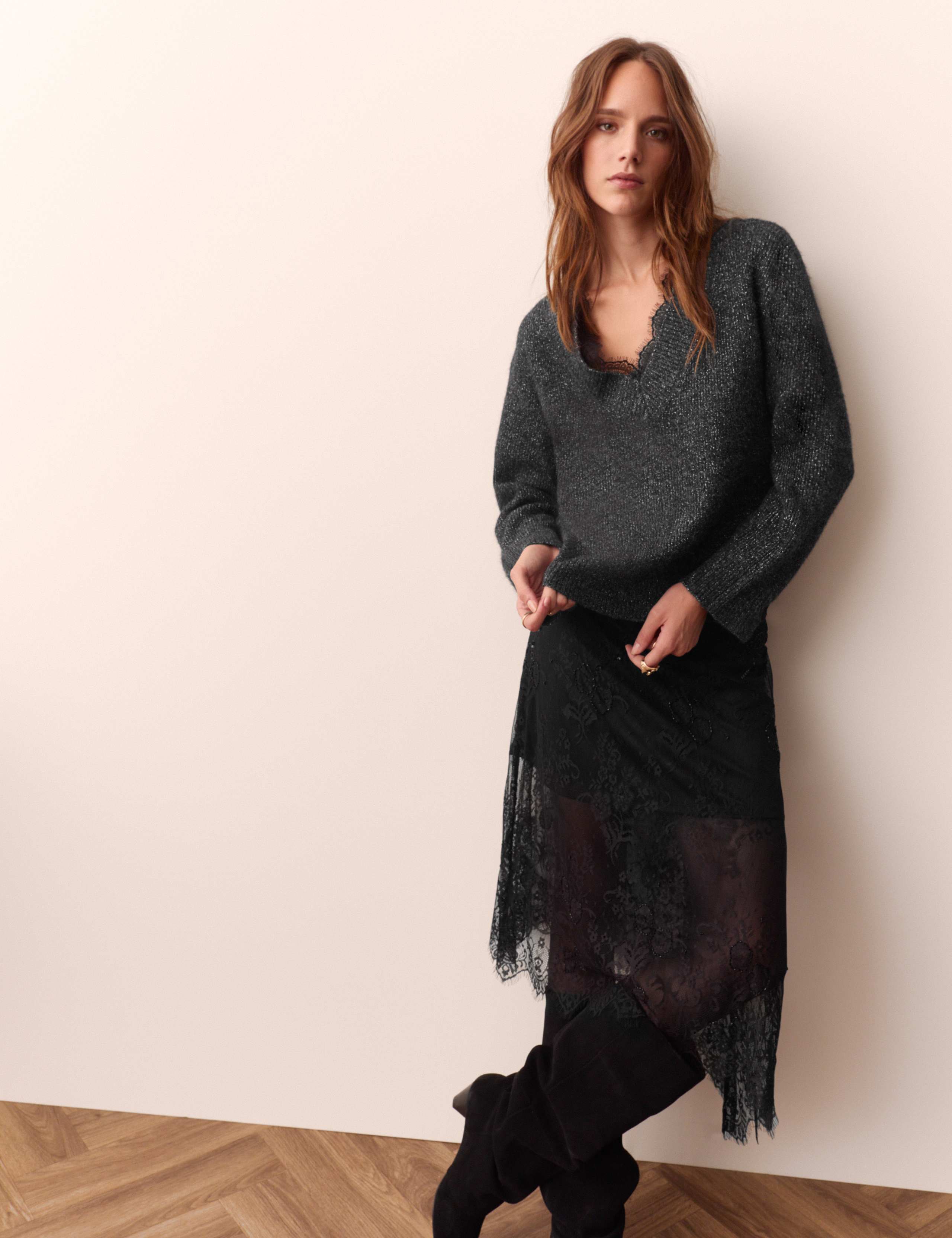 Sparkly V Neck Jumper 5 of 5