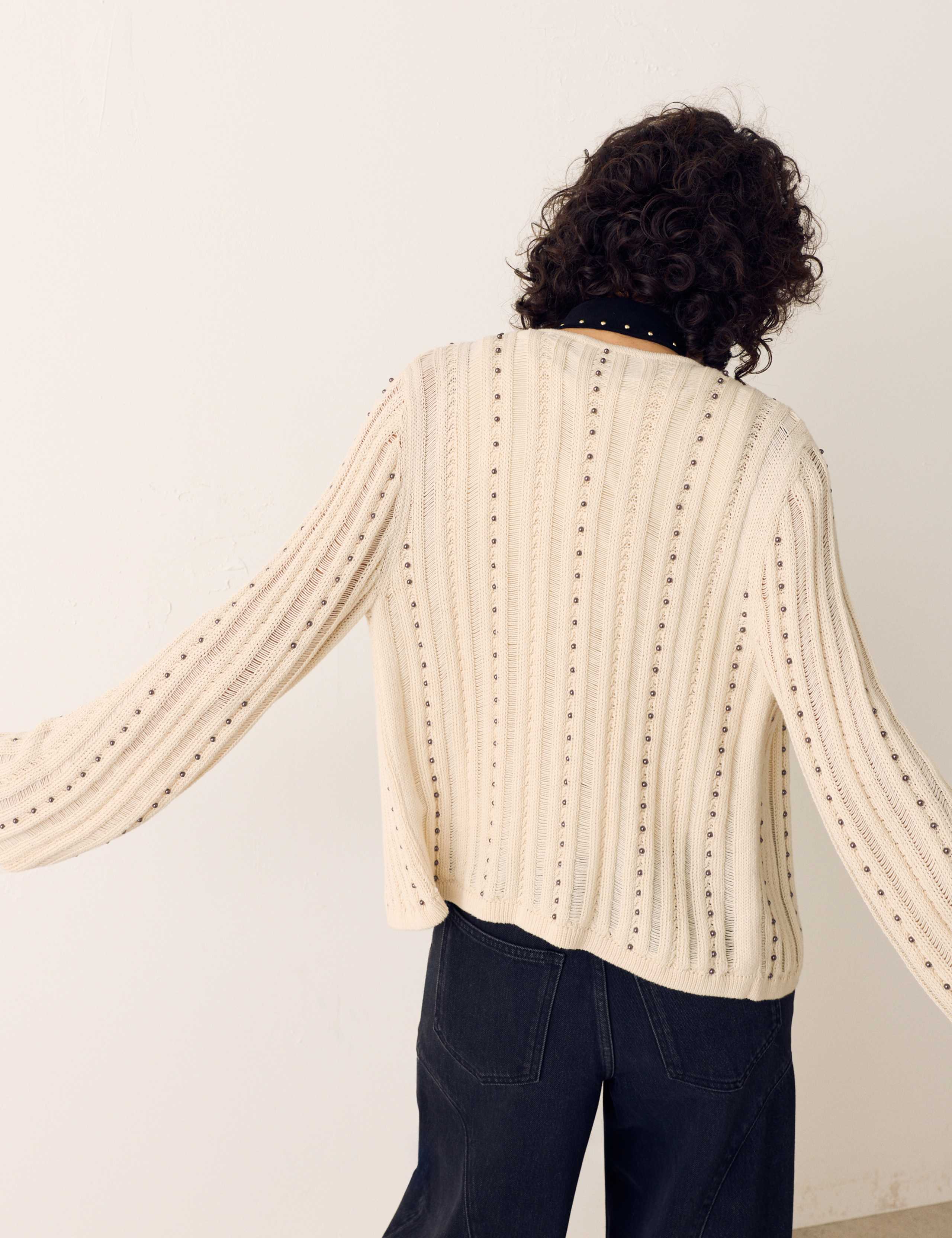 Pure Cotton Embellished Cardigan 4 of 7