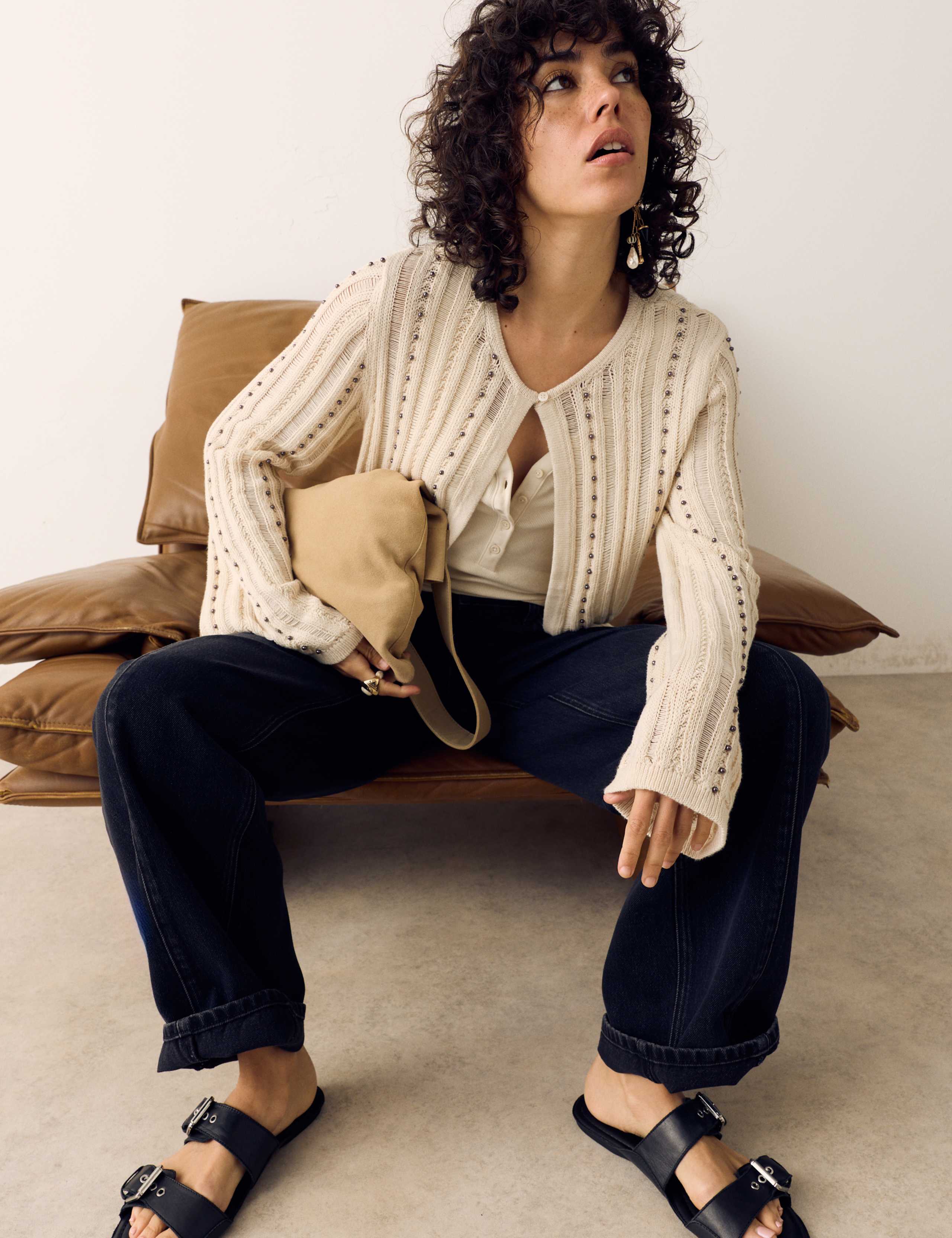 Pure Cotton Embellished Cardigan 5 of 7