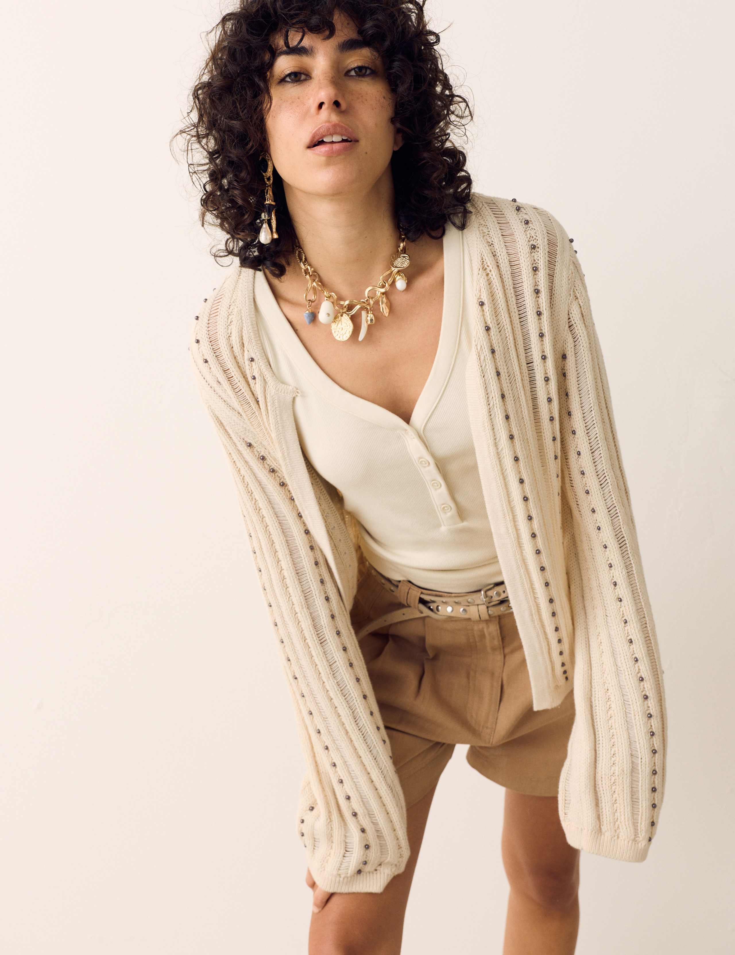 Pure Cotton Embellished Cardigan 7 of 7